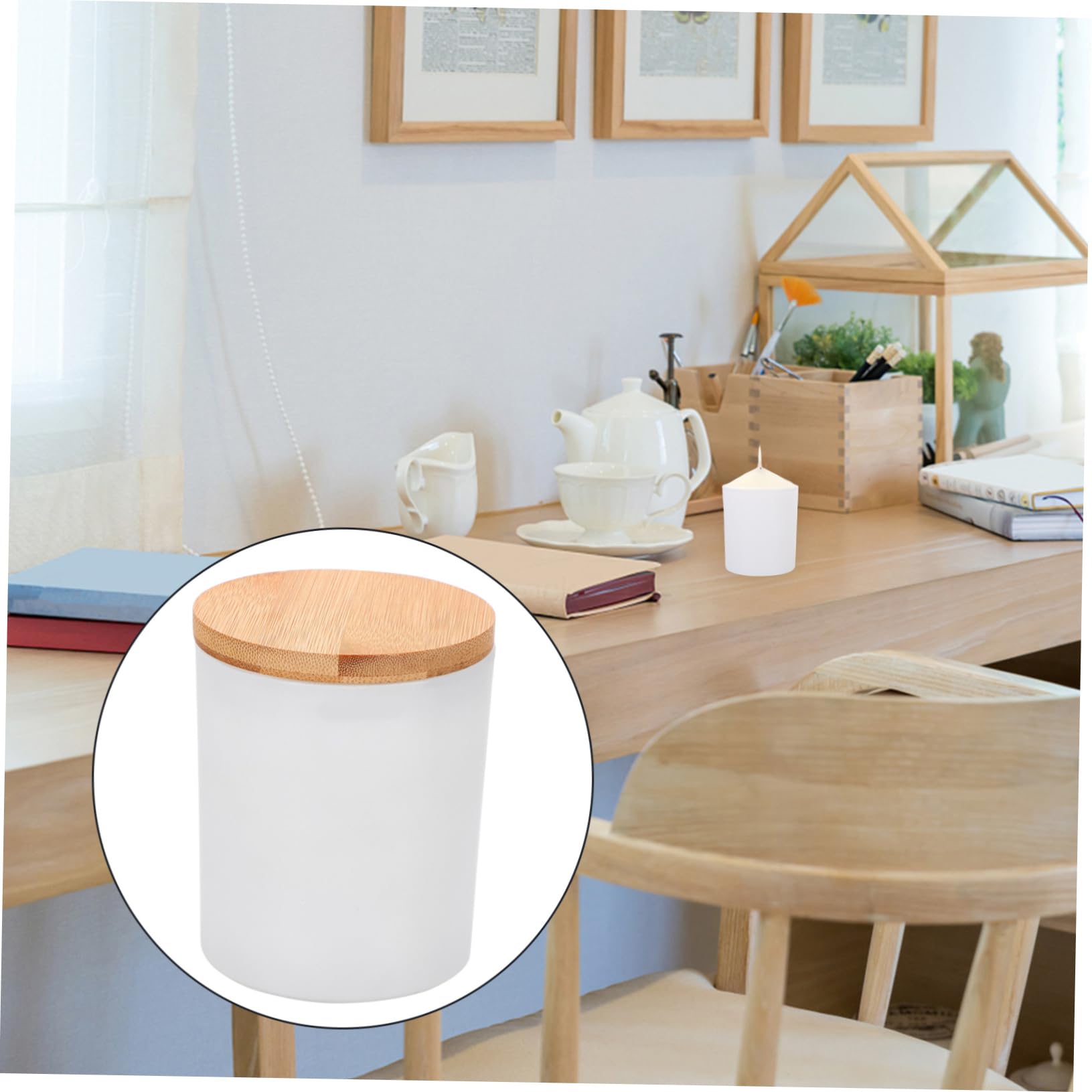 STOBOK Kerzendose 4 Stück aus Glas in Weiß mit Deckel Selbstgemacht Kerzendose für Duftkerzen und Aromatherapie Praktisches Glasgefäß für Kerzenherstellung im Schlafzimmer und Büro