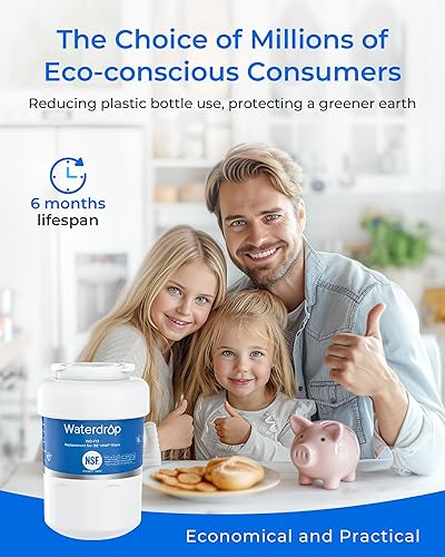 Miniatura 8 de Waterdrop MWF NSF 5342 Filtro de agua para refrigerador compatible con GE SmartWater MWF MWFINT MWFP MWFA GWF HDX FMG-1 GSE25GSHECSS WFC1201 RWF1060