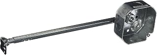 Hubbell Raco 4 in. Octagon Box, Drawn, 1-1/2 in. Deep, Seven 1/2 in. KO's, Raised Ground, and Bar Hanger, Gray (324)