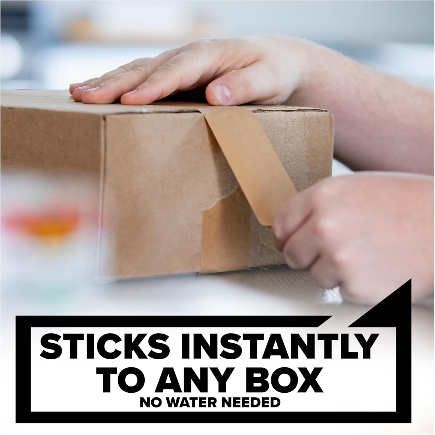 Scotch Box Lock Paper Packing Tape, Kraft Brown, Extreme Grip Kraft Paper Tape That Recycles with The Box, Shipping Tape, 1.88 in. x 25 yd., 8 Tape Rolls