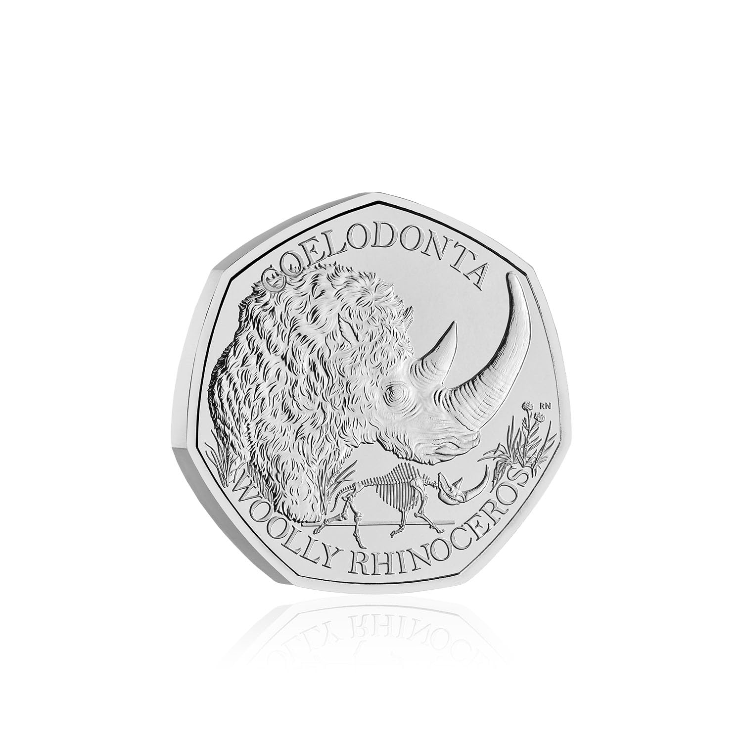 The Koin Club Royal Mint Ice Age Giants Woolly Rhinoceros 50p Brilliant Uncirculated Coin UK 2024 - Image 3