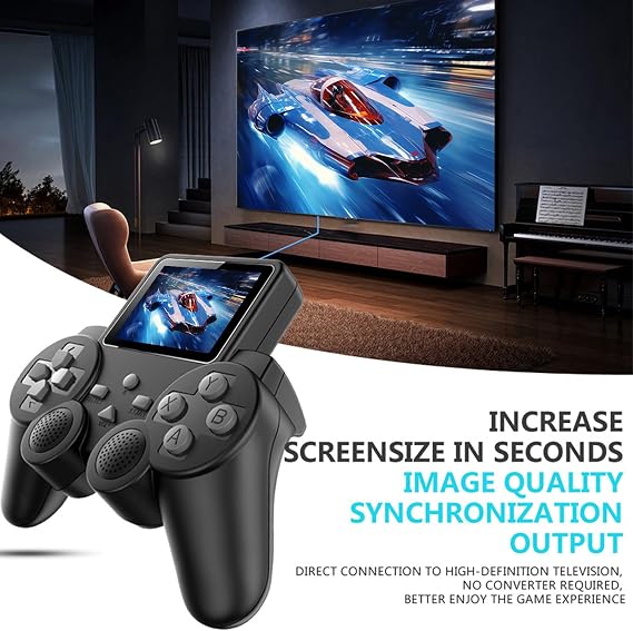 Portable Handheld Gamepad Console, 3.0 Screen, Ergonomic Design, Long Battery Life, Retro Video Game Player, Preloaded Games