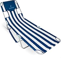 Vista 17 de Ostrich Silla de Salón de Playa, Silla de Tumbona Plegable y Reclinable para Exteriores, Azul - Silla Reclinable Ajustable Portátil para Césped
