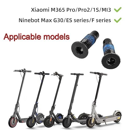 Miniatura 2 de MIMIRACLE Accesorios de tornillo de cabeza de frente para scooter - Kit de tornillos fijos de acero al carbono (10 piezas) compatible con Xiaomi