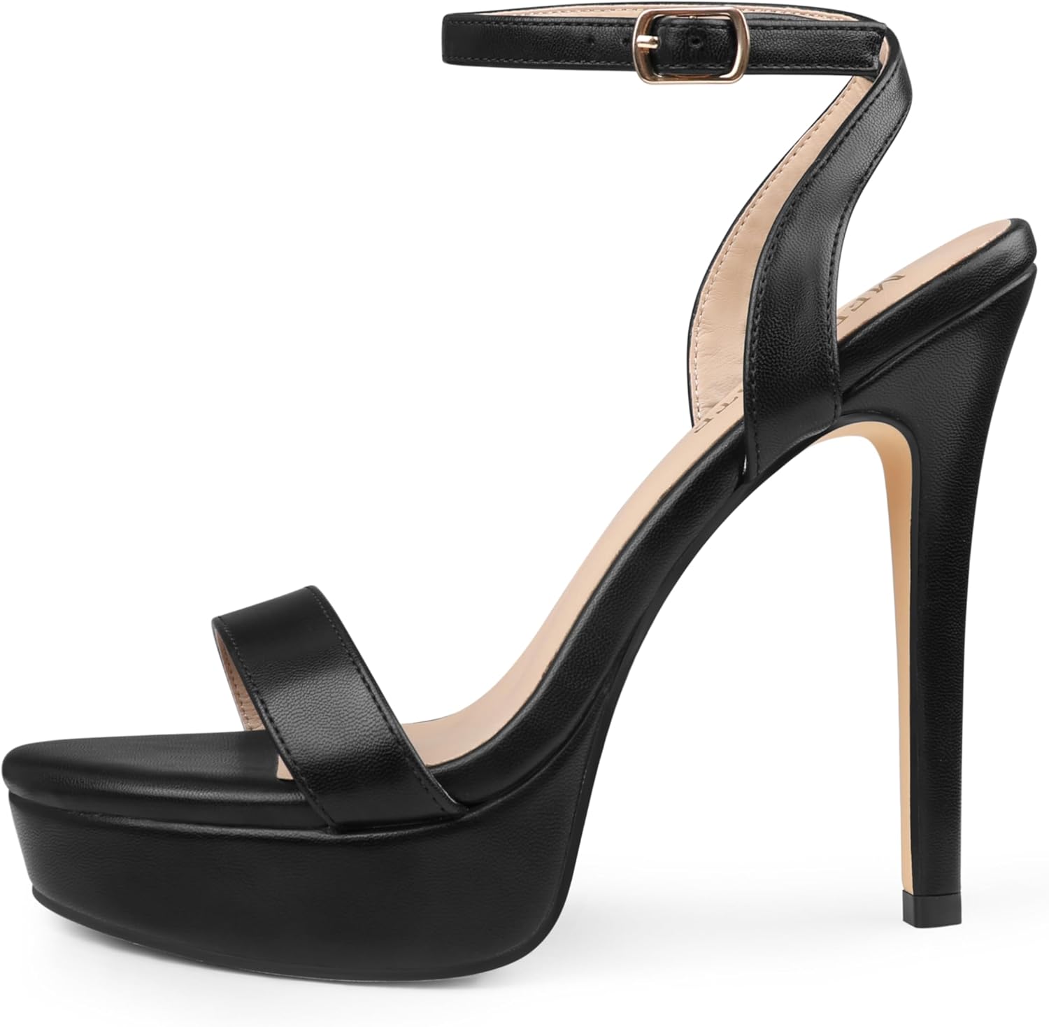 MERUMOTE Heels for Women Open Toe Heeled Sandals Ankle Strap Sexy High Heels for Dressy Wedding Pumps Shoes