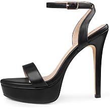 MERUMOTE Heels for Women Open Toe Heeled Sandals Ankle Strap Sexy High Heels for Dressy Wedding Pumps Shoes