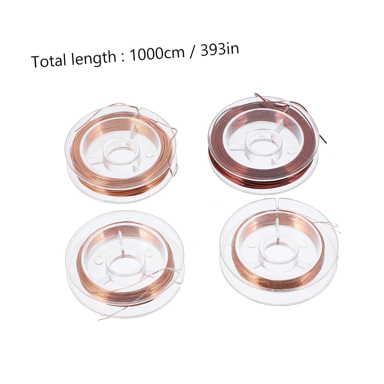 Cabilock 3sets DIY Wire Jewelry Making Kit 10m Enameled Wire Roll 4 Diameter Sizes 0.2mm 0.3mm High Temperature Resistance 4rolls*3