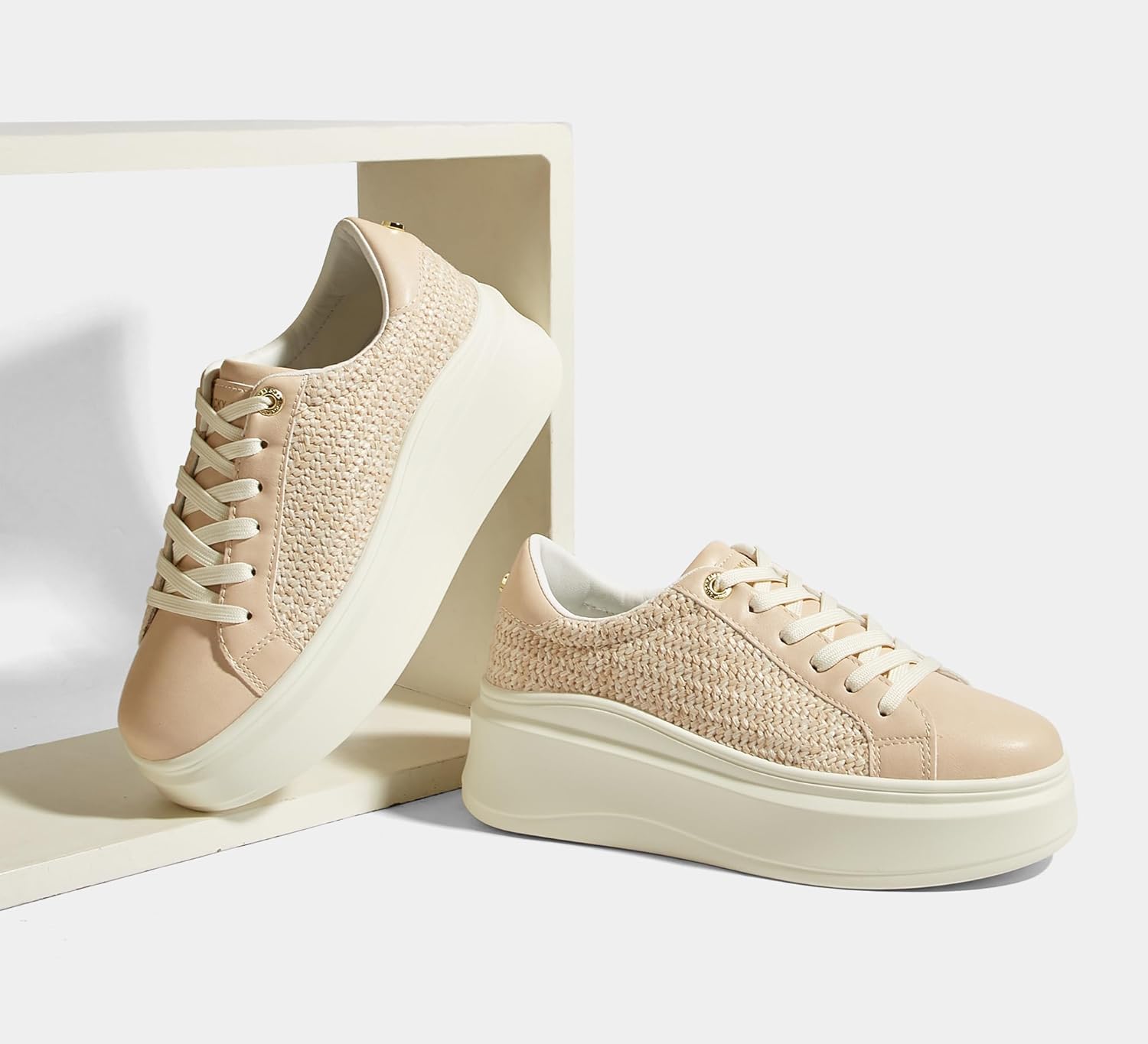 LUCKY STEP Women's Platform Fashion Sneakers Faux Leather Classic Tennis Shoes Low Top Casual Walking Shoes - Image 6