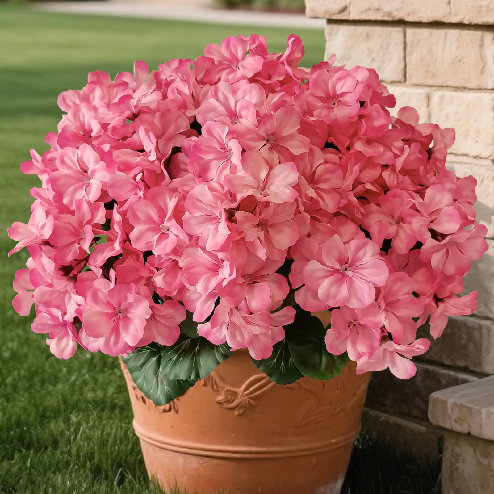Iare.NiKoo 6 Bundles Faux Geraniums