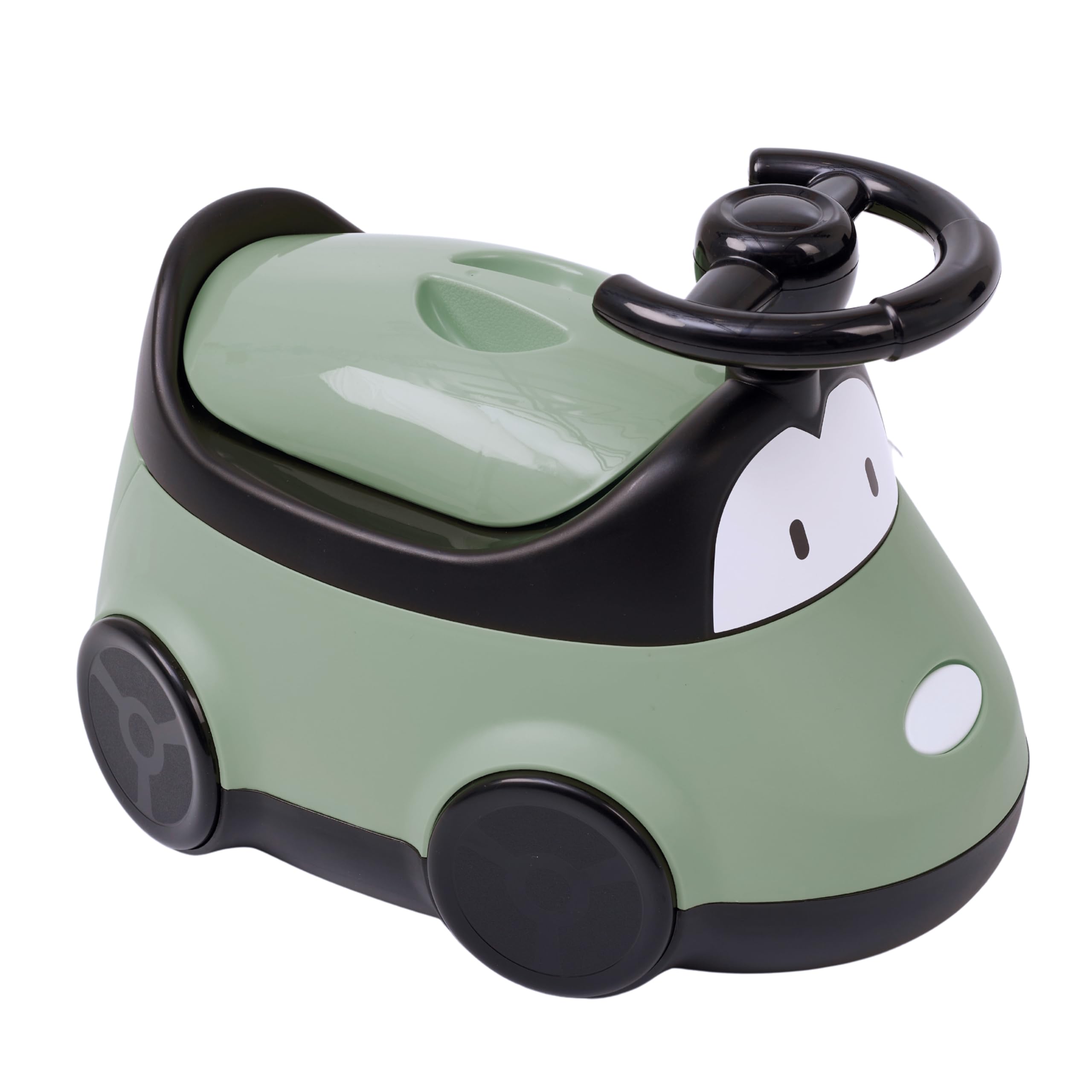 THERMOBABY - Kindertöpfchen AUTO - Töpfchen für Kinder - Babytöpfchen - Kindertoilette - Lustig & Rutschfest - Salbeigrün - ab 18 Monate