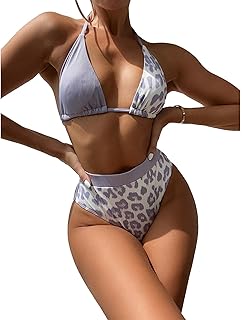 Fato de Banho de 2 Peças Biquíni Biquíni Fato de Banho Moda Ajustável Bloco de Cor Sem Costas Fato de Banho Fato de Banho