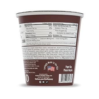 Shitake Chicken Ramen Cup by Chef Ramsay (6 PACK) CHEF WOO Plant-based High Protein Noodles | 20g of Animal-free, Bioavailable Protein | Made in U.S. |