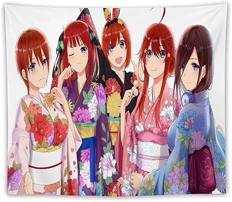 Amazon Co Jp 五等分の花嫁タペストリーアニメ インテリア おしゃれ壁掛け 部屋 ファブリック装飾品 個性ギフト 部屋 壁アート 誕生日プレゼント おしゃれ アニメ 萌え かわいい多機能 グッズ ホーム キッチン