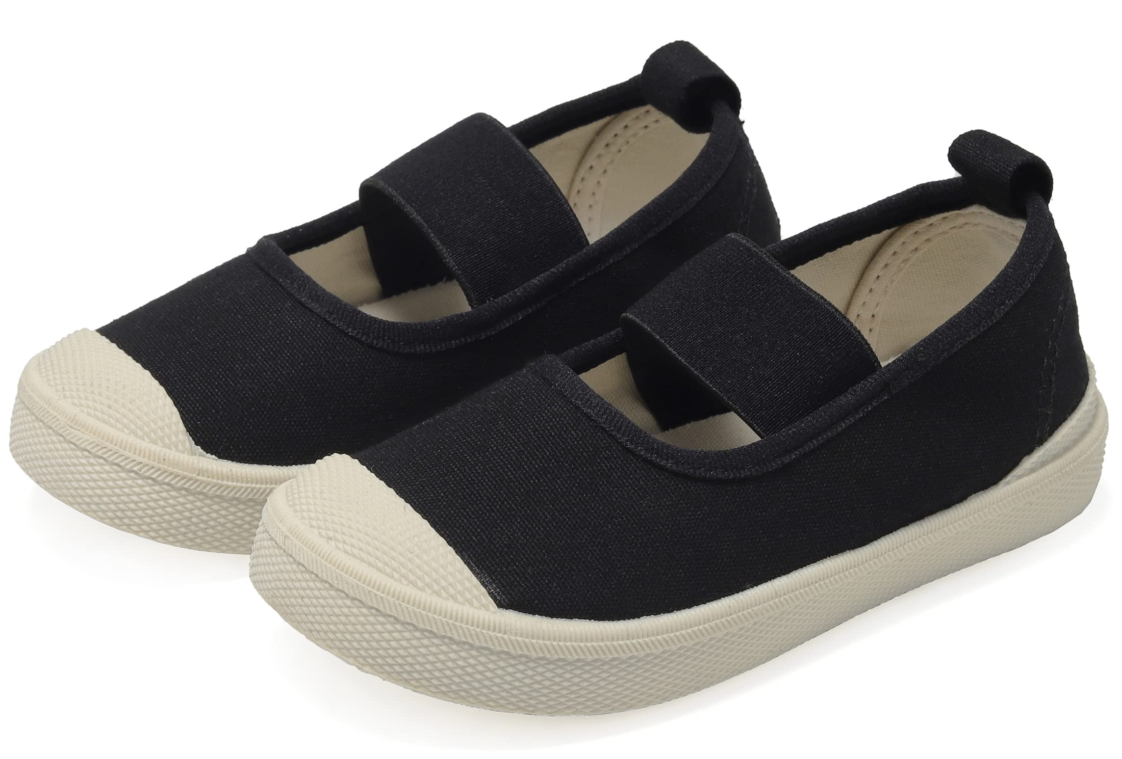 Vunavueya Niños Sneakers Zapatos Niñas Lona Zapatillas Casual con Cierre Ajustable