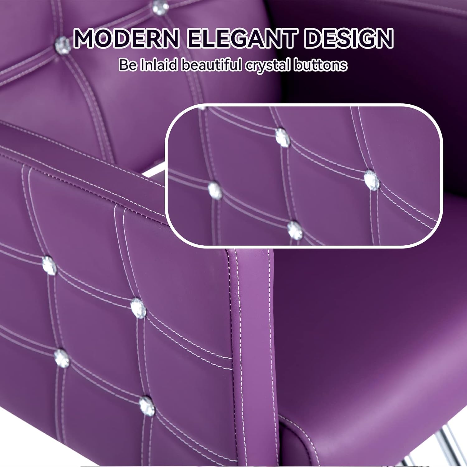 Purple Salon Chair for Hair Stylist, Barber Chair for Home, Height Adjustable Hydraulic Hair Salon Hair, All-Purpose Salon Equipment for Women