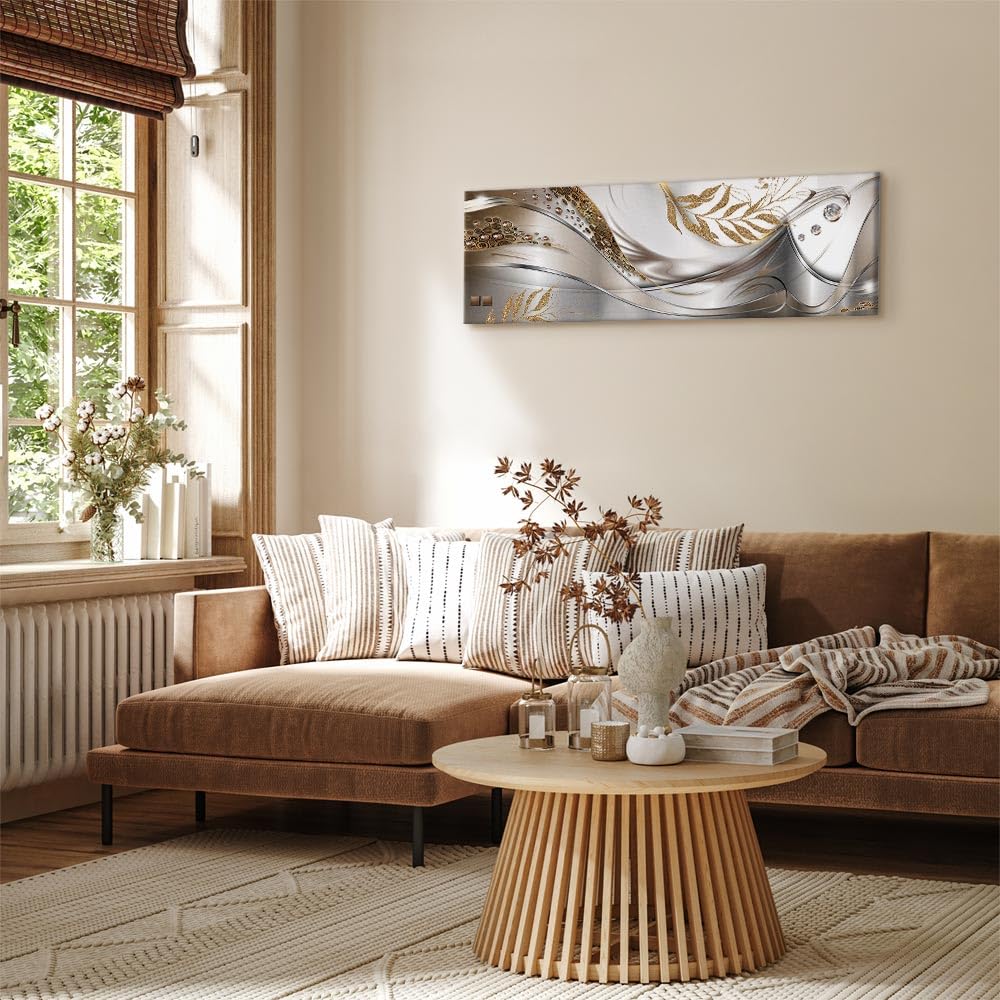 Tableau Abstrait Murando 120x40 Cm – Toile Bleu Marron Rouge Vert, Cadre Bois, Style Moderne Enfants A-A-10022-b-a