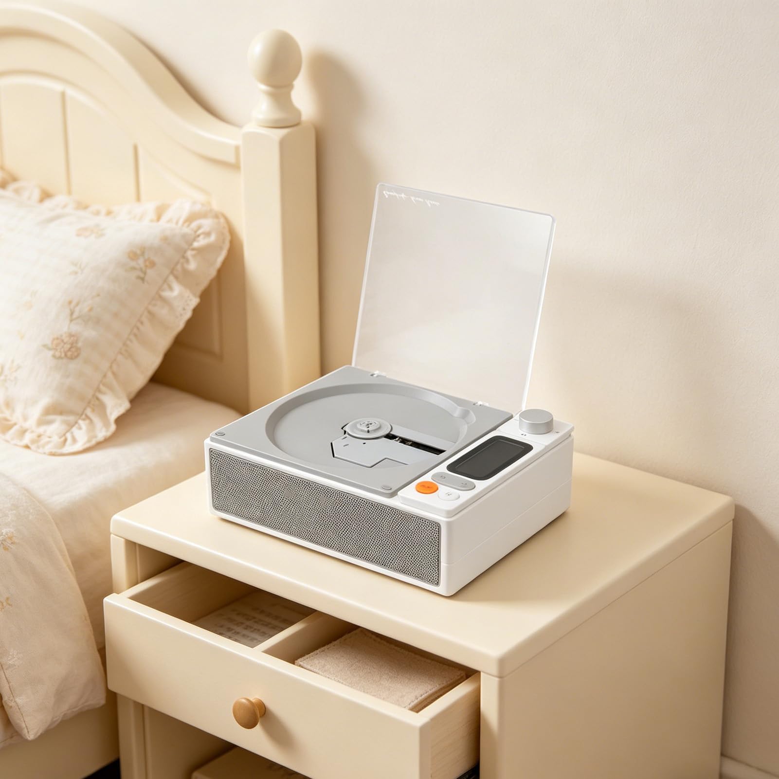 Jiawu Lettore CD Bluetooth Lettore Musicale con Display LCD Multifunzionale con Radio FM per Uso Personale (#2)