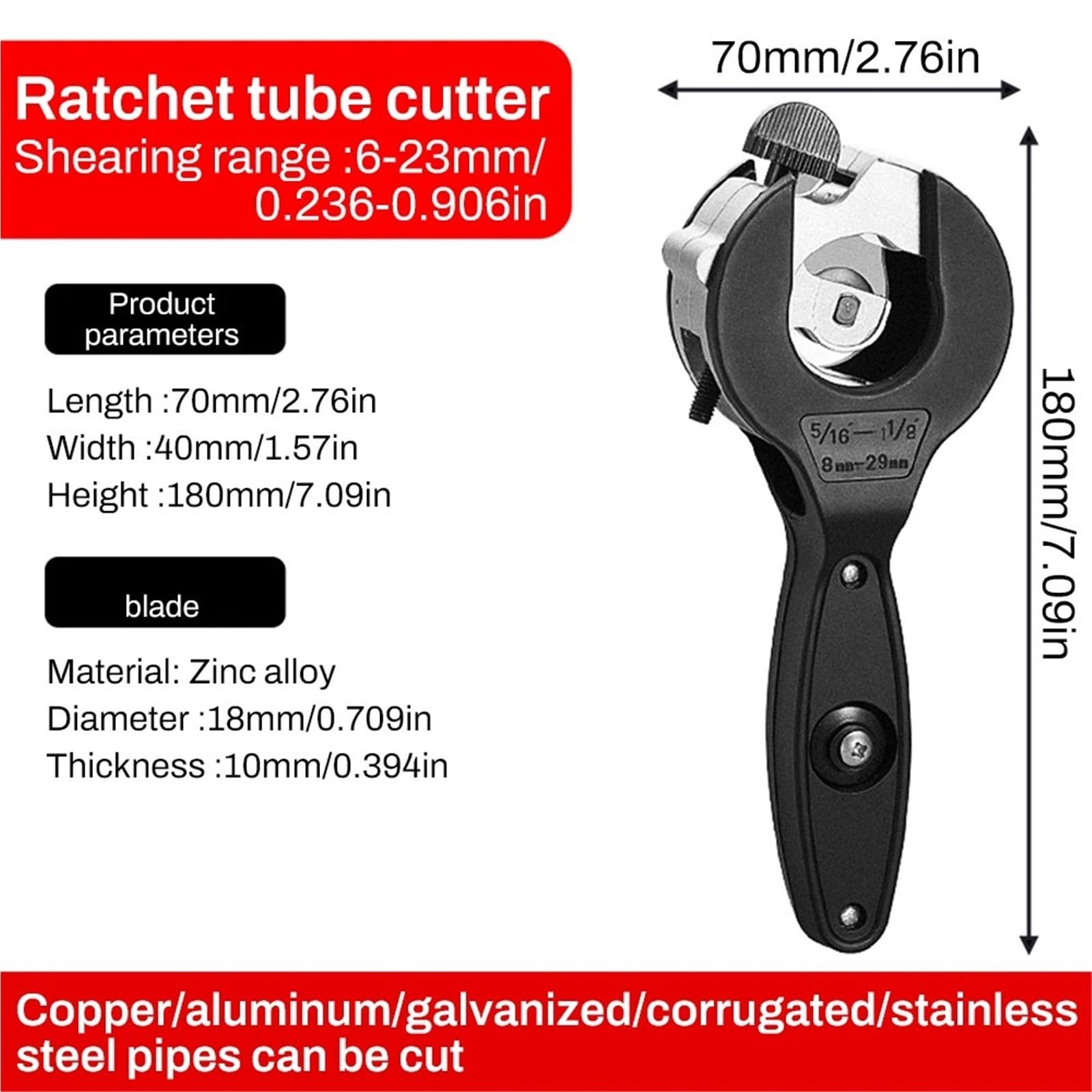 Coupe-tube à cliquet