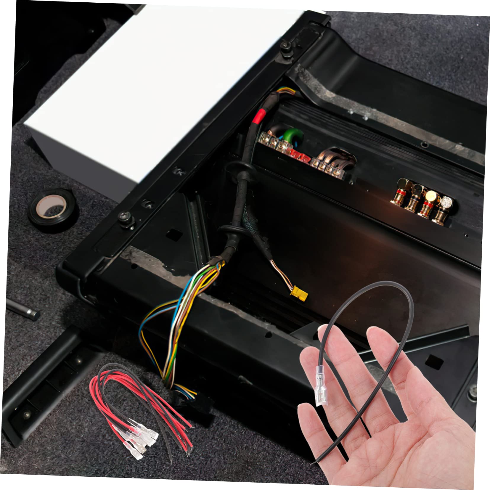 CIYODO 1 Set Spade Crimp Terminals Spade Connector for Electrical Wiring Mini Wire Connectors Spade Quick Connectors Wire Speaker Insulated Terminal Tinned Brass Stitching