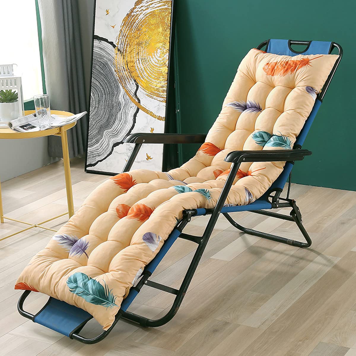 Sonnenliege Kissen Sonnenliege Kissen Verdicktes Stuhlkissen Home Sommer Liegestuhl Kissen Klassische Garten Terrasse Stuhl Pad für Reisen Urlaub