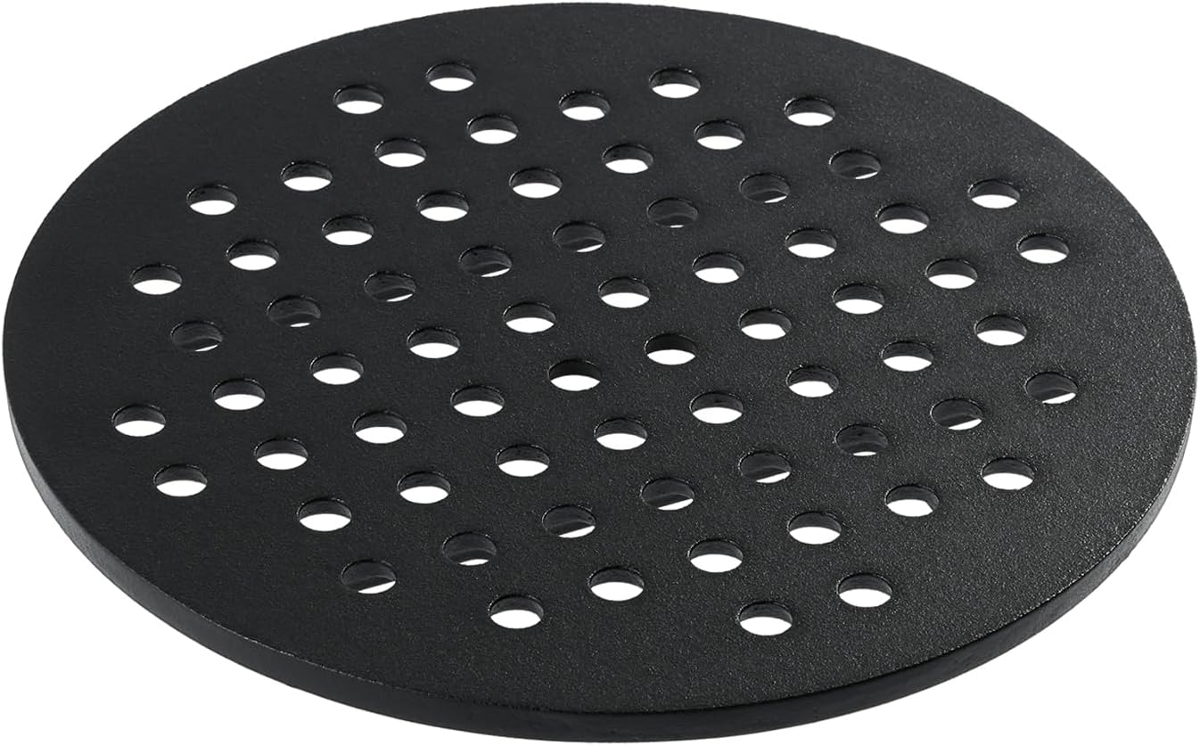 KJ-MFG23 Cast Iron Fire Grate Replacement Parts for Kamado Joe 18 Inch Classic Series I II III 9.75in Charcoal Grate Plate KJ23RH KJ23RHC KJ15040921 KJ23RHCI-A Ceramic Grill Accessories
