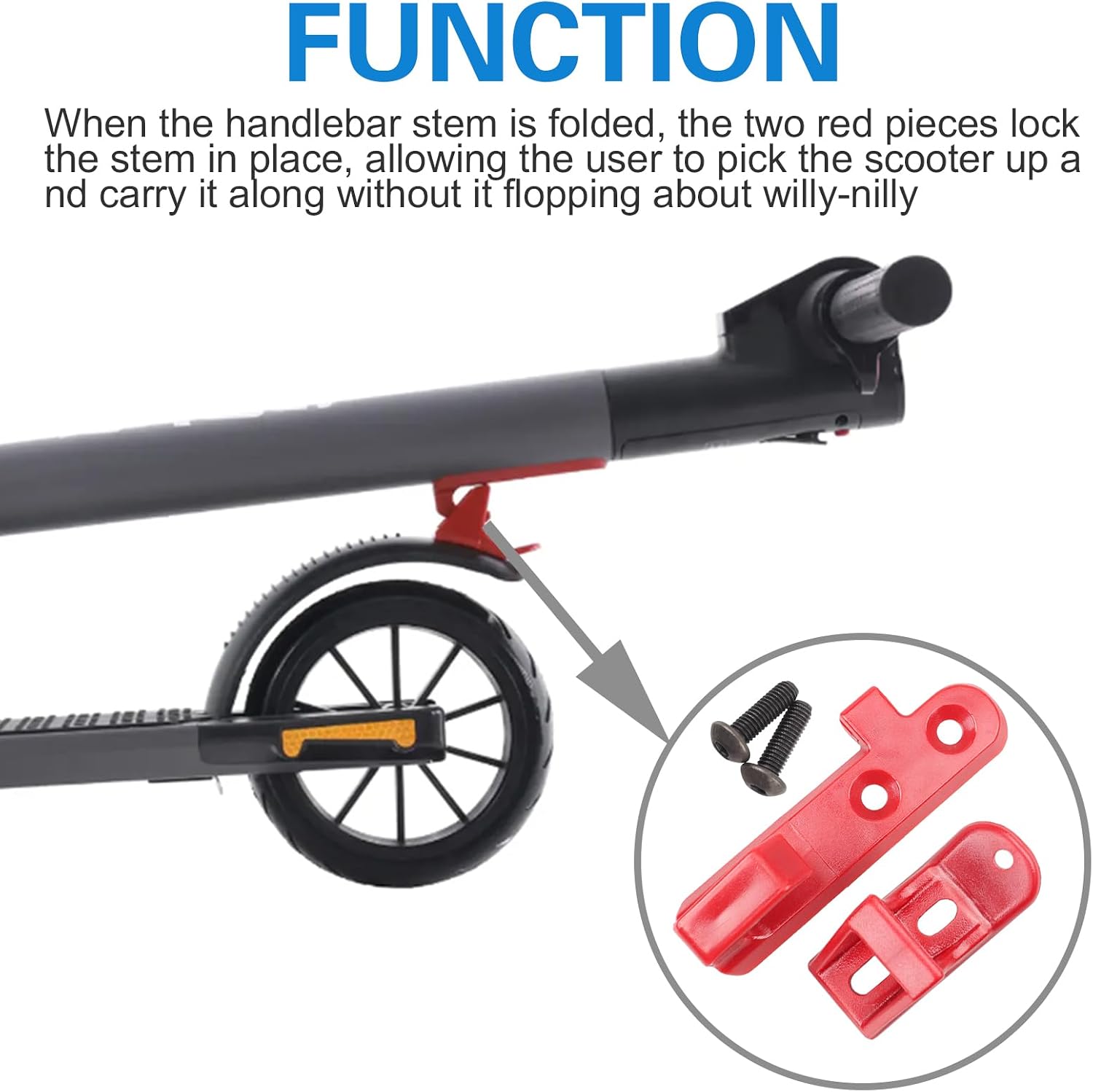APPYU Plastic Folding Hook & Latch Set for GOTRAX GXL V2 XR Ultra XR Ellite Electric Scooters Clip Red Accessory Holder and Fender Clip Scooter Hanger Hook