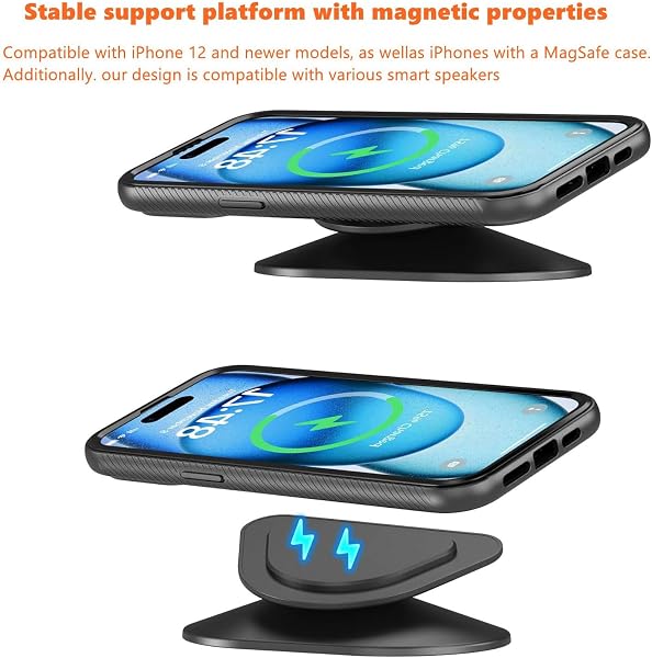 Stand for Show 11 & Show 8 (2025 release), 360° rotation Table holder Compatible with iPhone (black) - 5