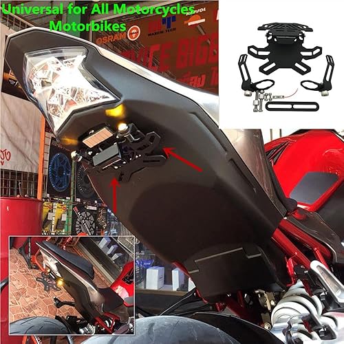 Universal CNC motocicleta trasera placa soporte soporte soporte para Honda Suzuki para Kawasaki Z750 Z800 R3 R6 MT07 MT09 MT10