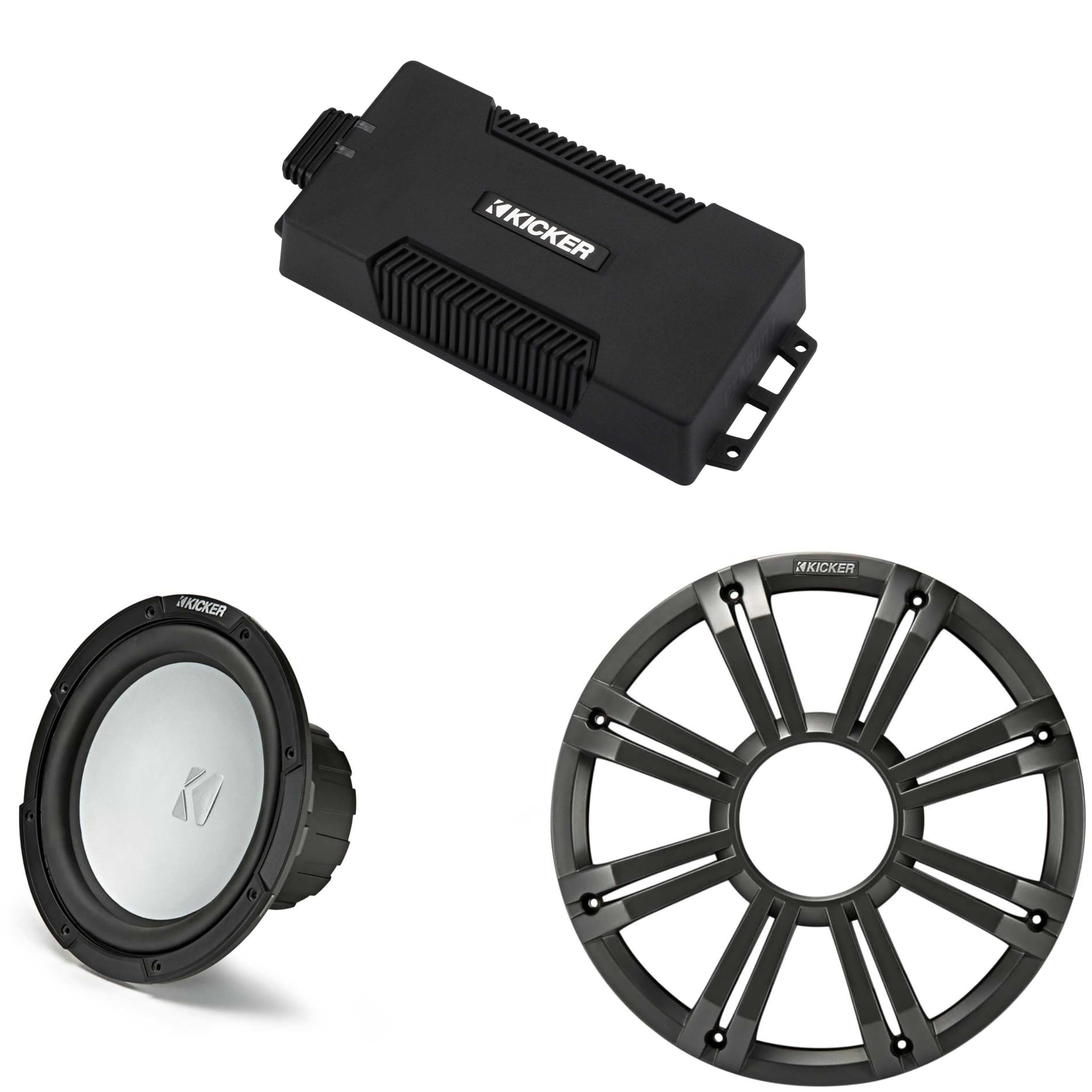 Kicker 48PXA6001 Weatherproof Powersport Mono Amp & 10