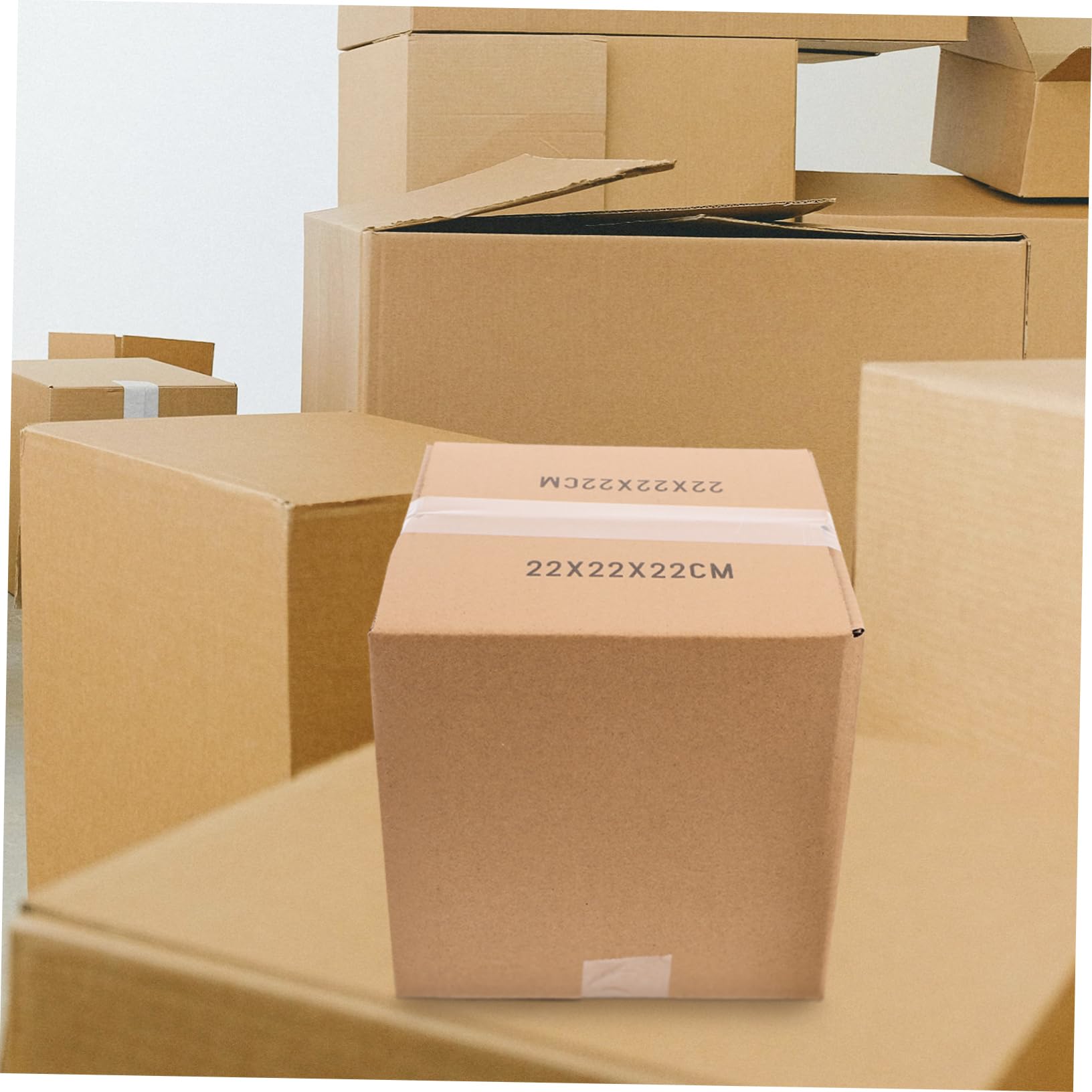 HOMSFOU 5 Pièces Lot de Boîtes Carton Carrées Cartons Emballage Moyens Robustes Durables