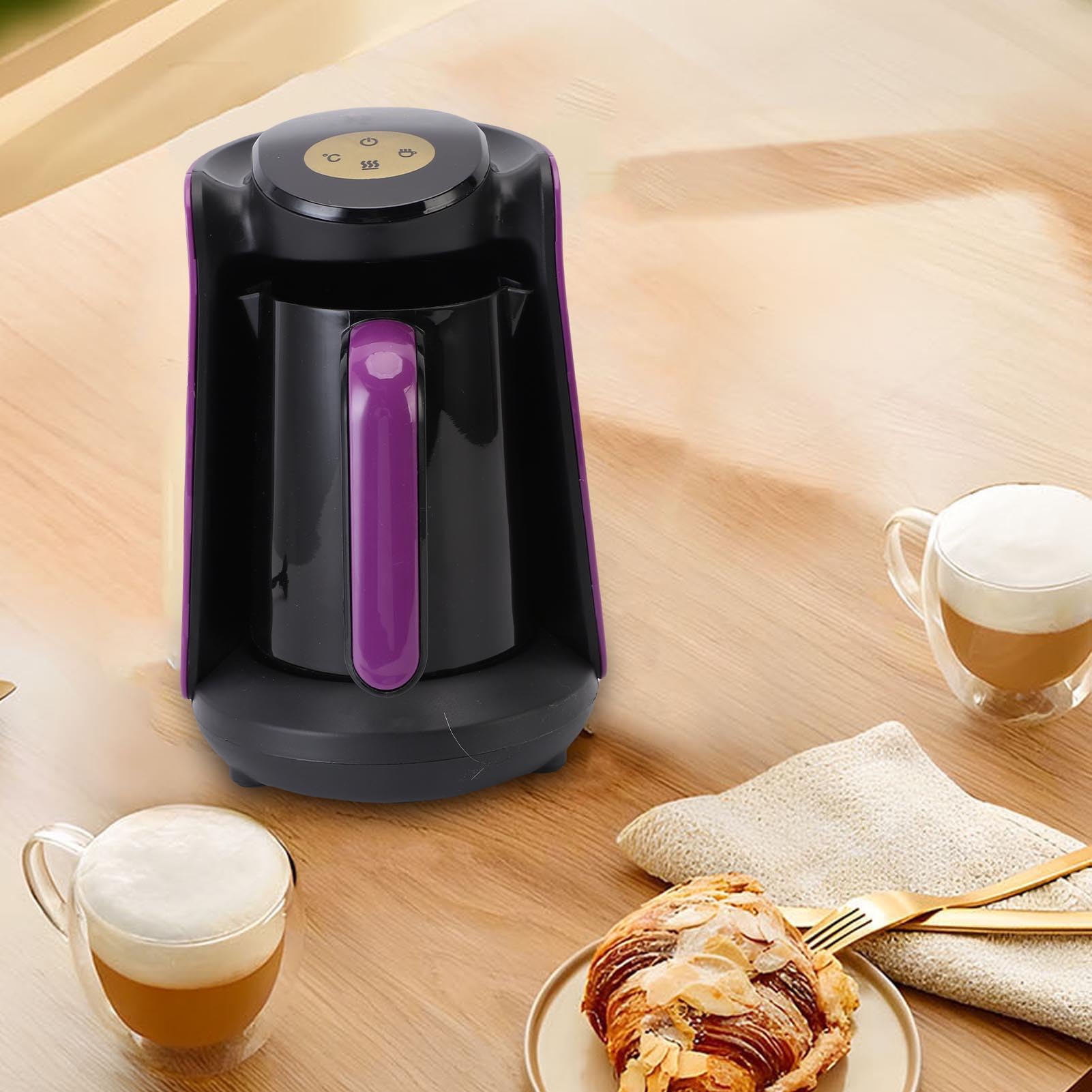 Macchina per caffè Turco con Display LCD 6 Tazze Ricca Esperienza di caffè Aromatico [perfetta per la Casa e i viaggi] (Spina europea)