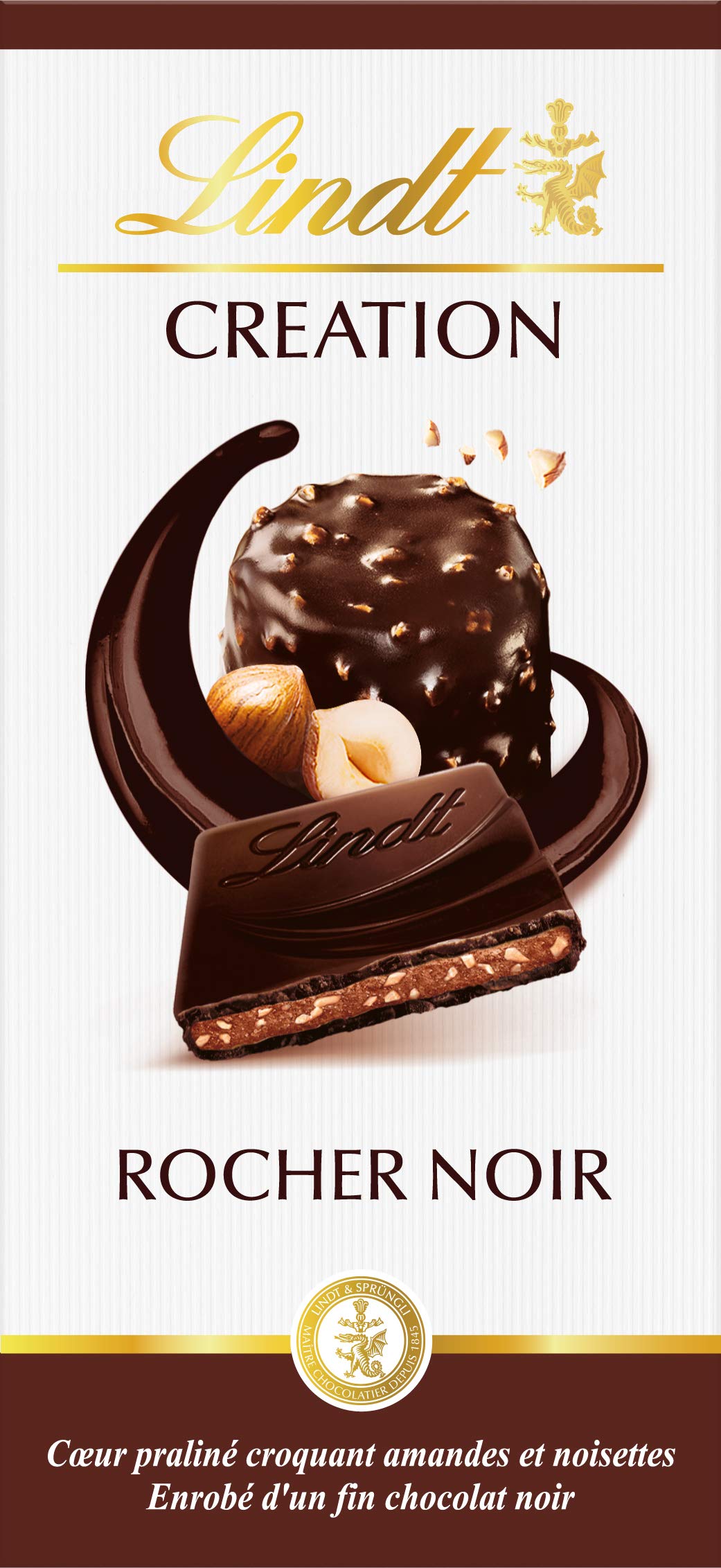 Lindt Création Noir Praline Rocher 150 g – 7 Stück