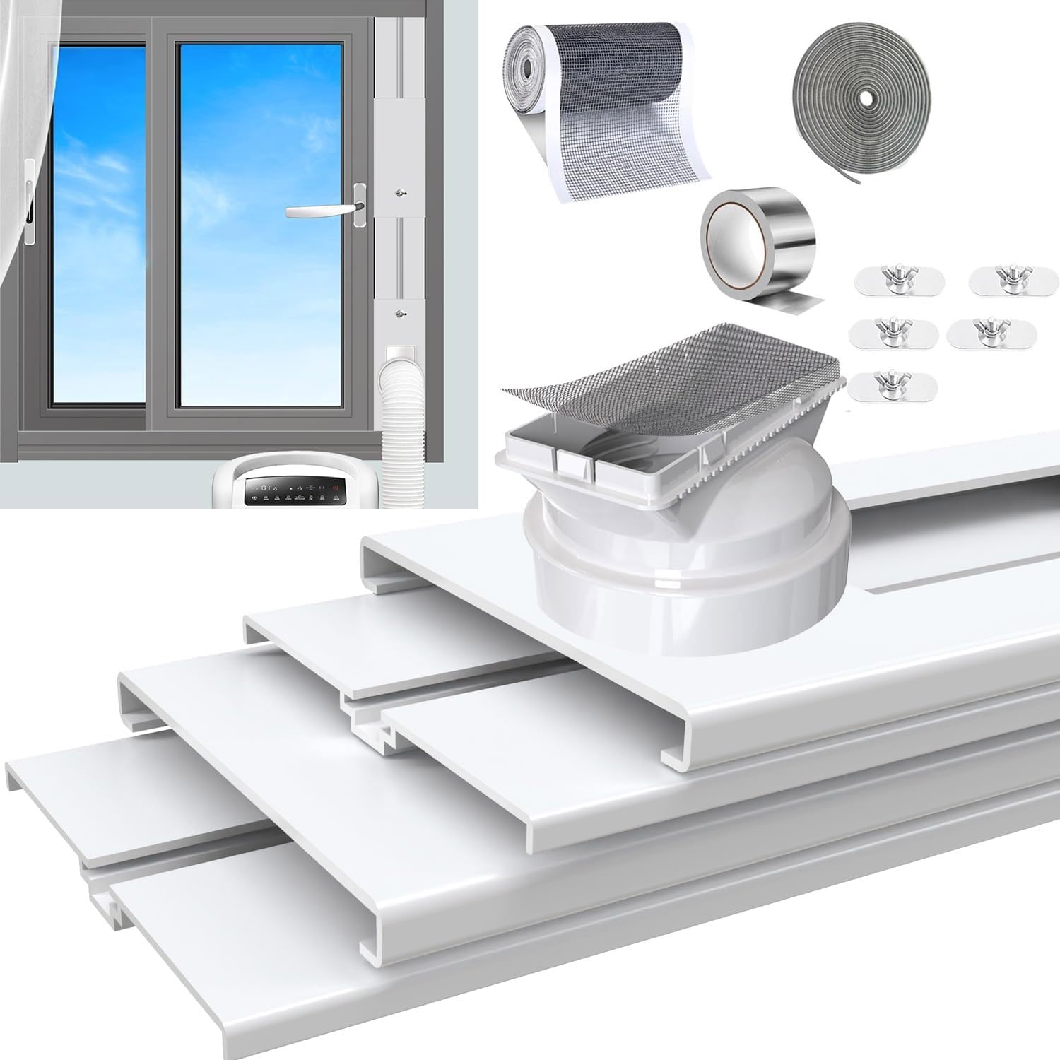 Kit de ventilación portátil para ventana de aire acondicionado
