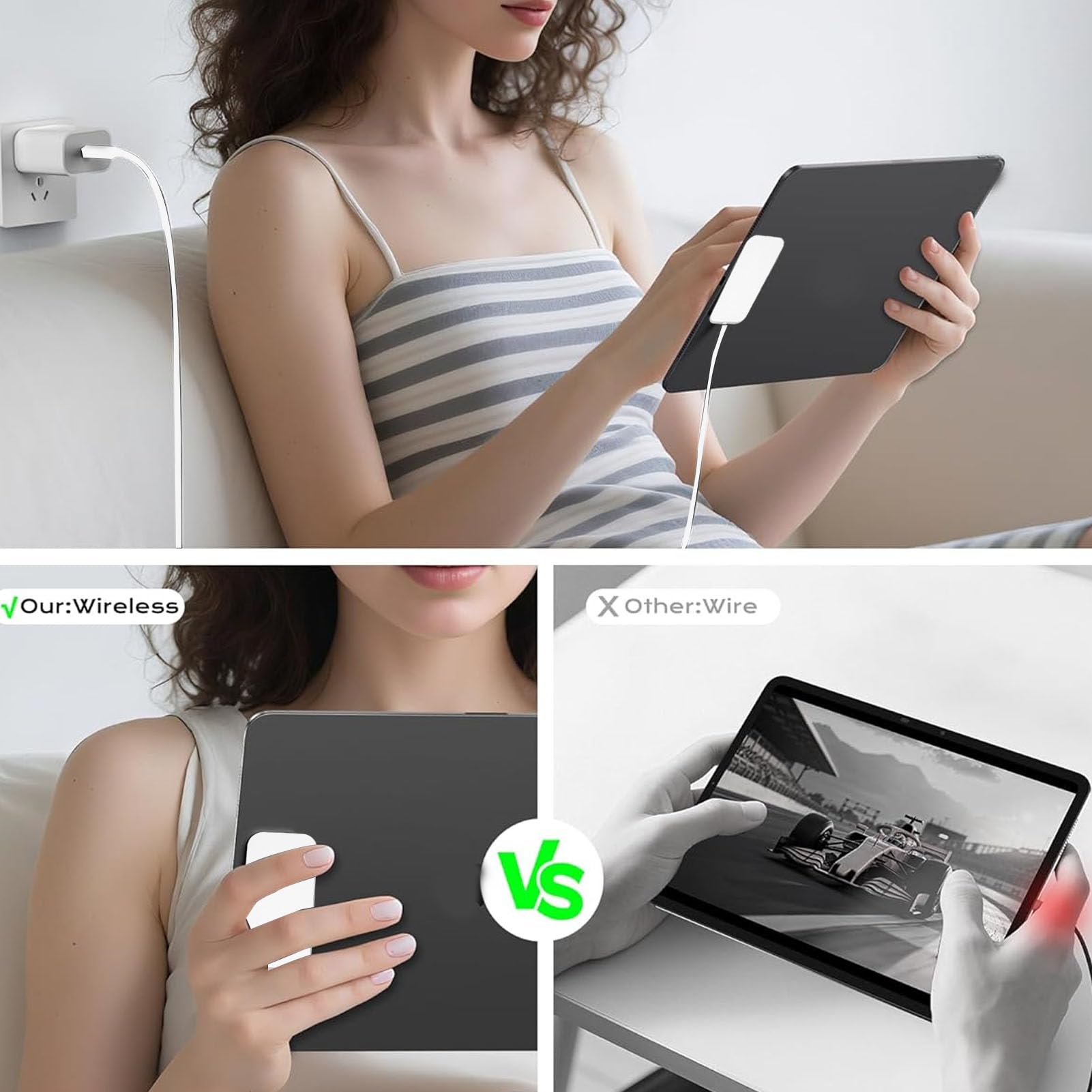 Caricabatterie Wireless per Tablet Magnetico, compatibilità 35W