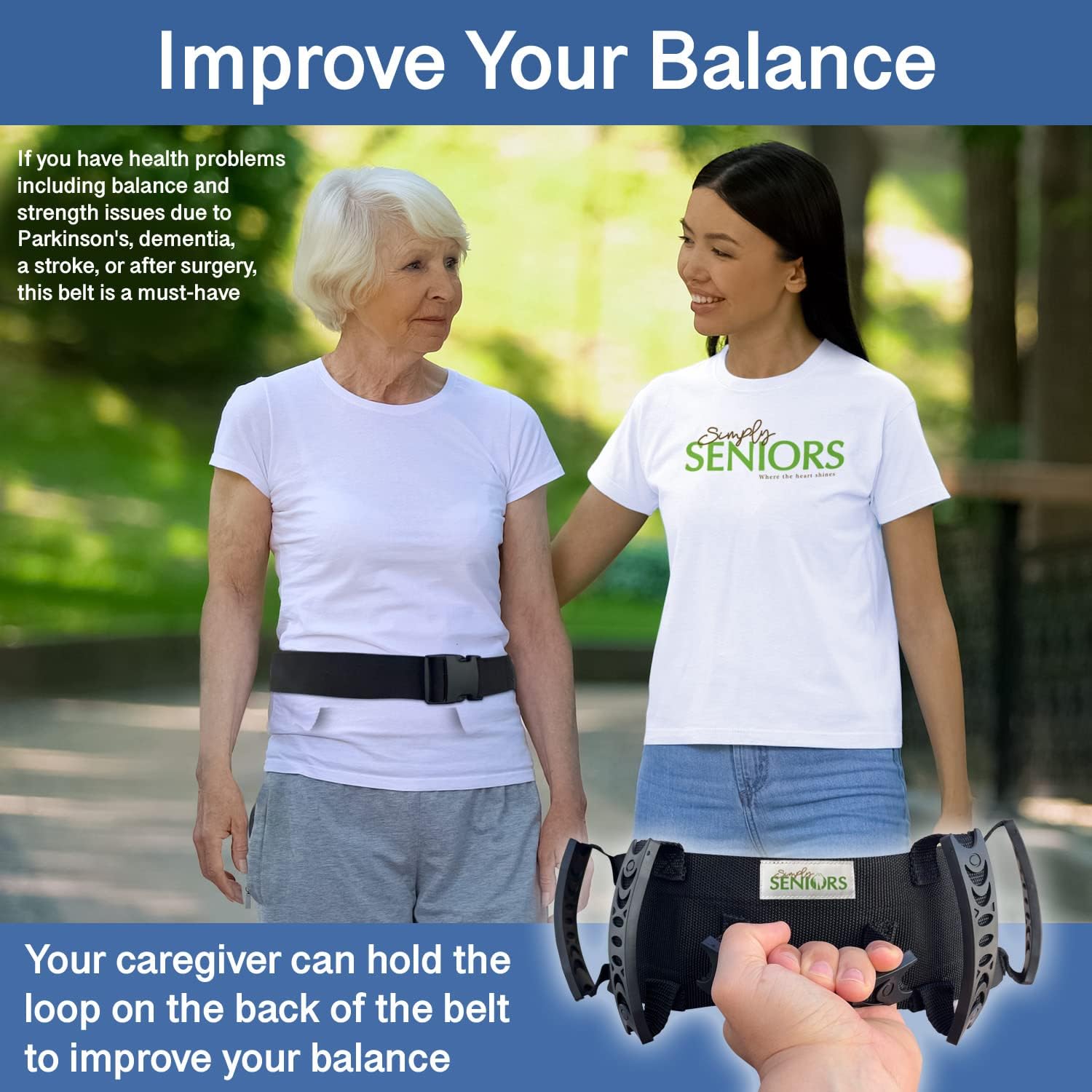 Buy Gait Belt for Seniors Transfer Gate Belts With Handles for