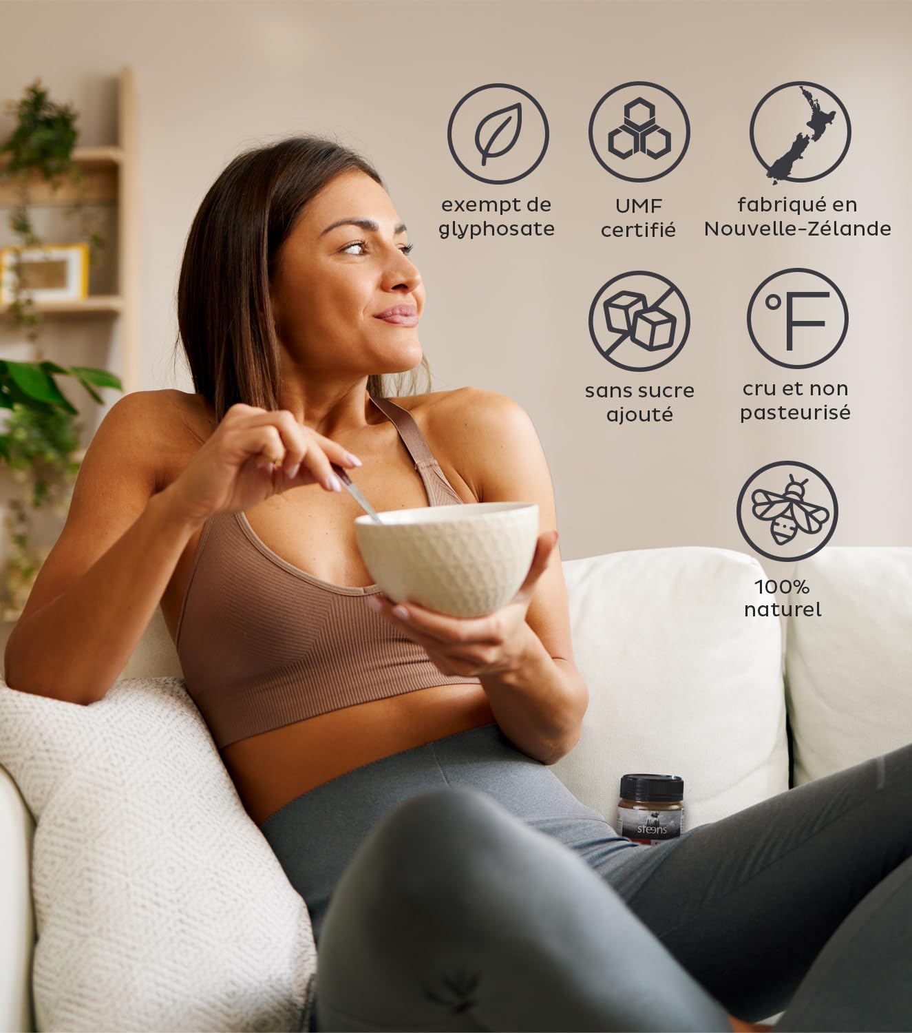 Steens Miel de Manuka - MGO 1122+ - 100% certifié Miel Manuka cru pur UMF 24+ - Mis en pot et scellé en Nouvelle-Zélande - Manuka Honey 225 g