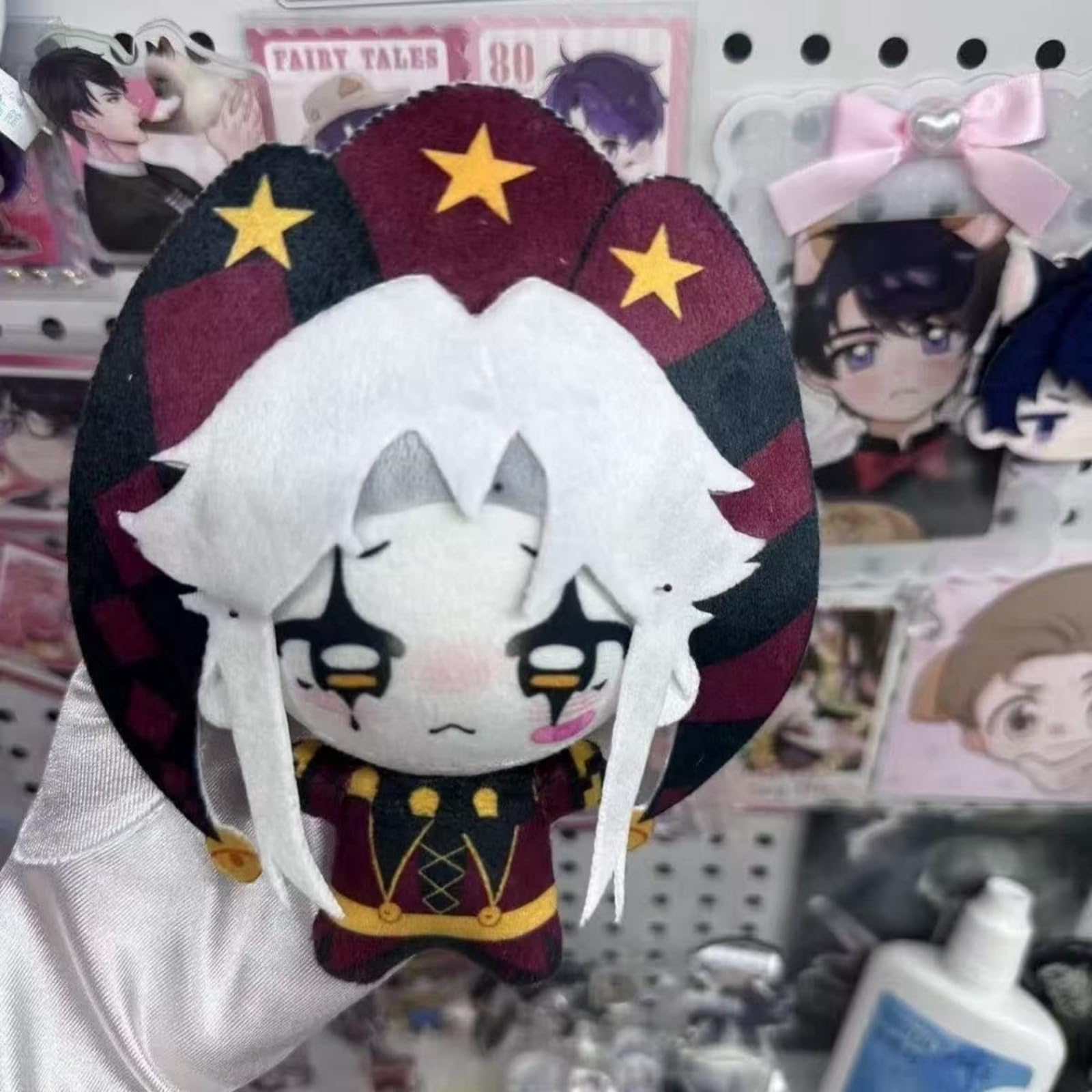 The Freak Circus Plush Toy Freak Circus Pierrot Plush Cartoon Character Doll Soft Plushies Pillow Stuffed Figure for Game Fans (Pierrot-10 cm) - 4