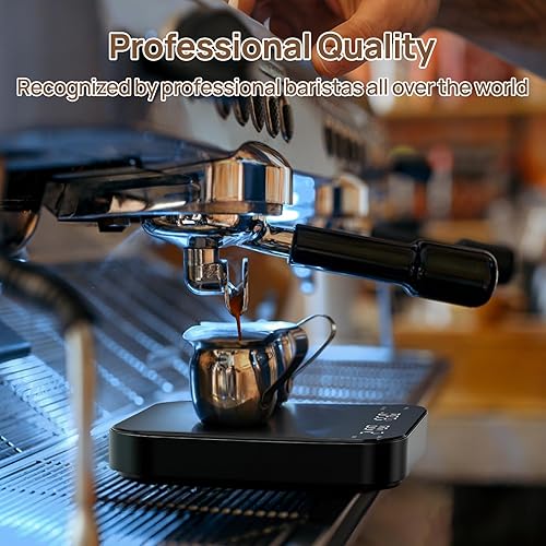 Miniatura 4 de Meilen Mini báscula de café espresso con temporizador, precisión de 0.00 oz, recargable por USB, 6 unidades de peso, báscula digital de 4.4 lbs para