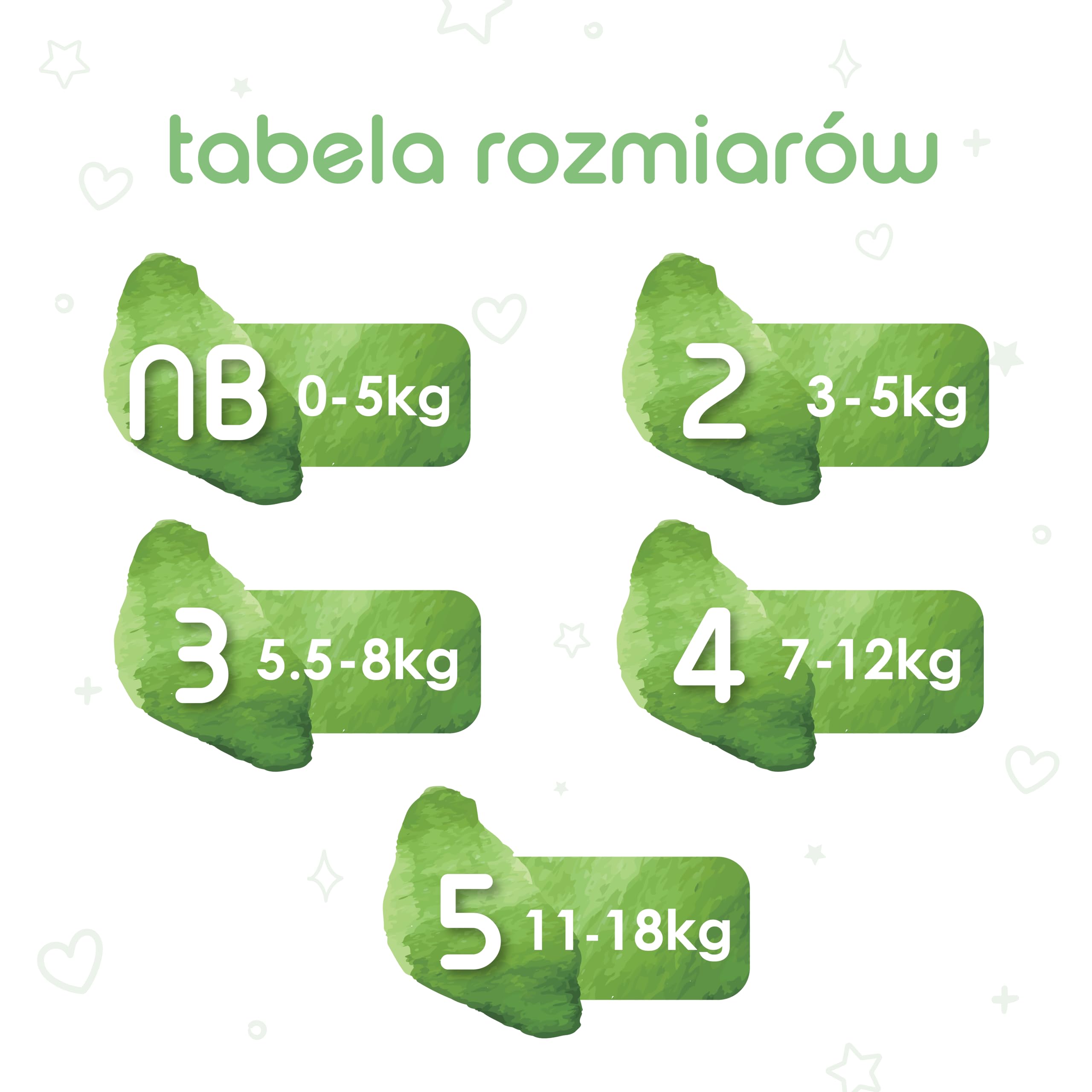 PureBorn Eco Organic Bambusowe pieluchy, Rozmiar 4 (7-12 kg), 96 sztuki, Hipoalergiczne, Ultra miękkie, Ekologiczne, Różne Nadruki, Wskaźnik Wilgotności