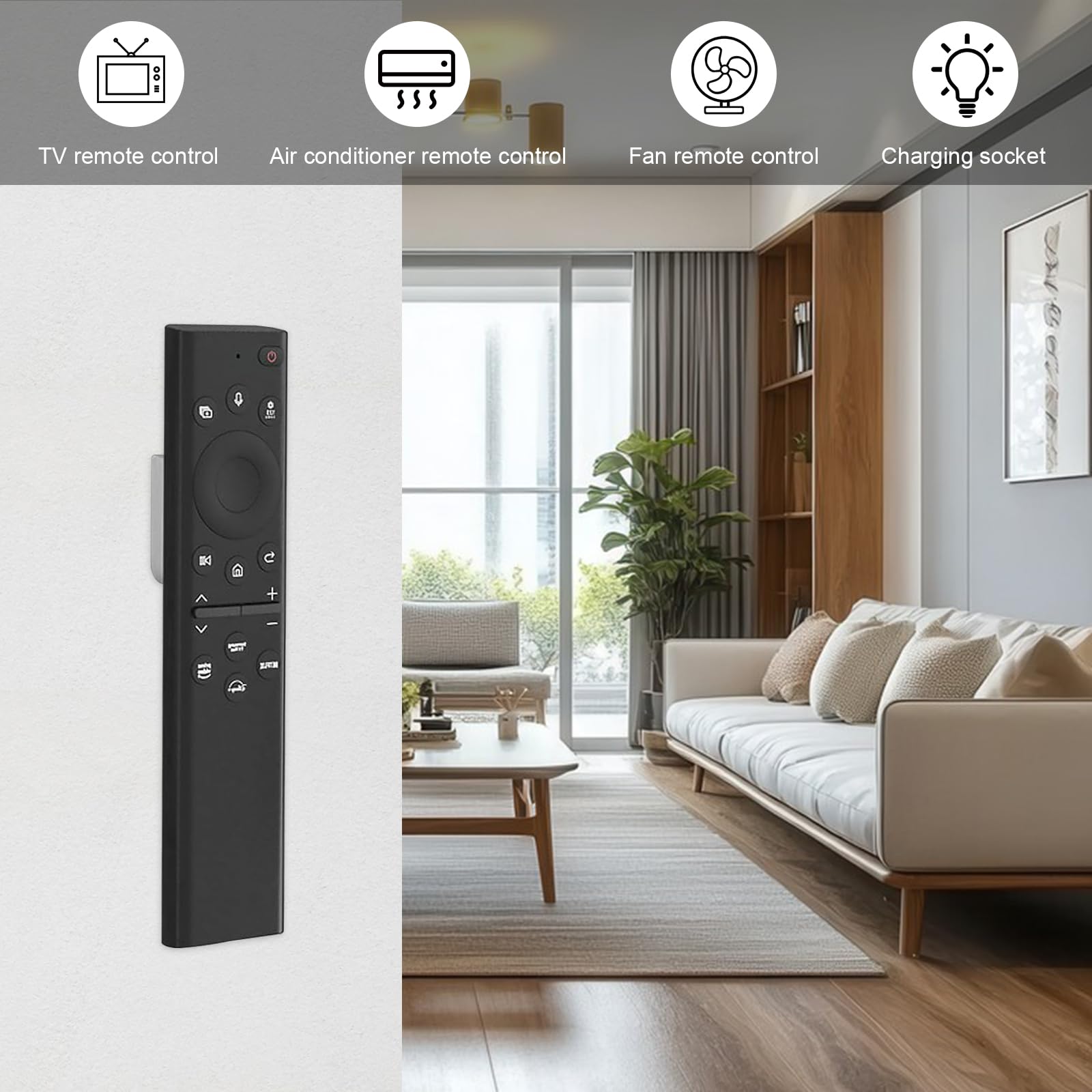 Realjoy 6 Pcs Magnetic Remote Control Holder, Wall Mounted TV Remote Holder - Image 3