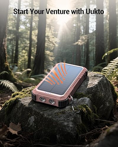 Miniatura 7 de Power-Bank-Cargador solar de 45800 mAh de carga rápida con 3 cables incorporados, linterna LED, batería externa portátil compatible con iPhone, y