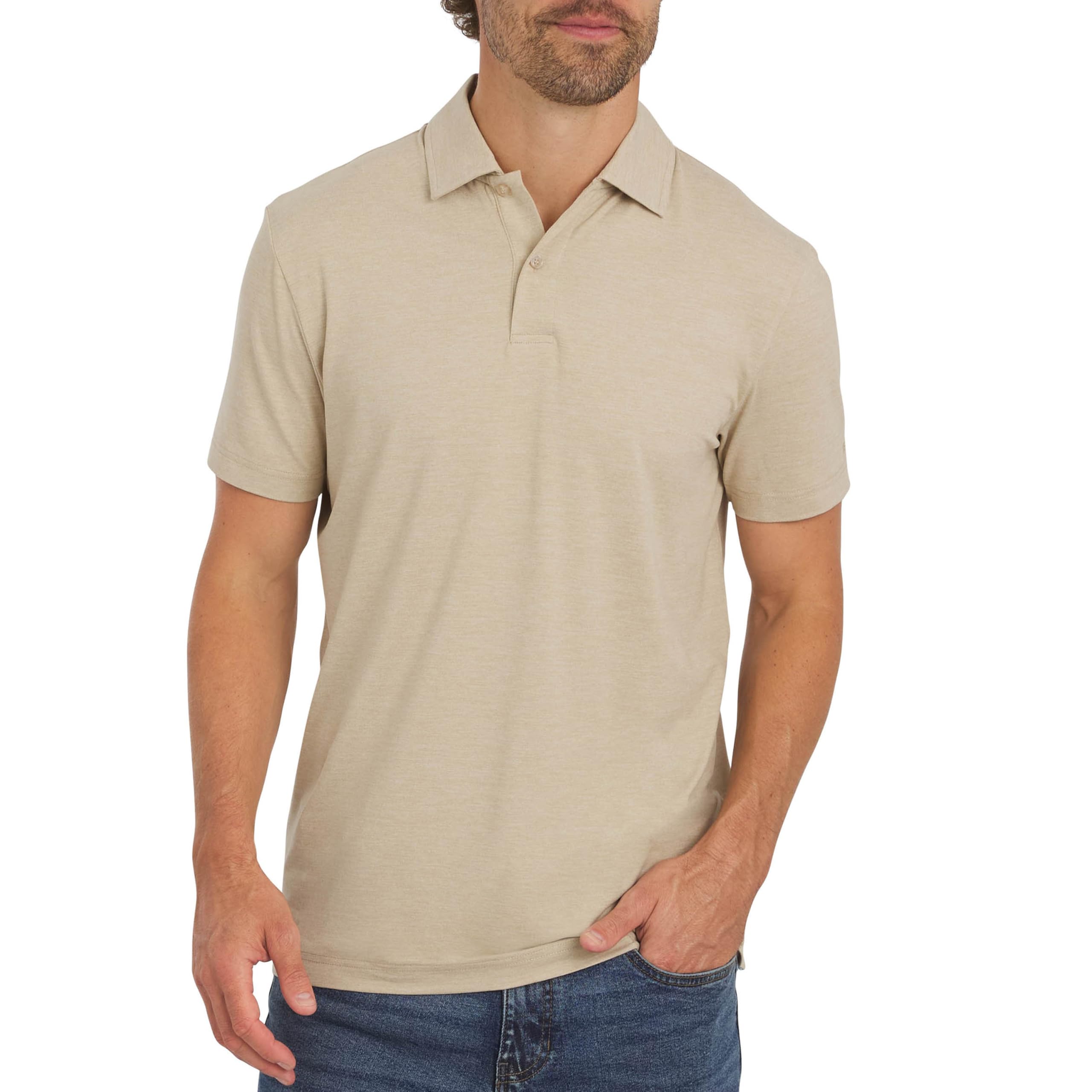 Men's Everyday Classic Fit Stretch Active Performance Polo Shirt