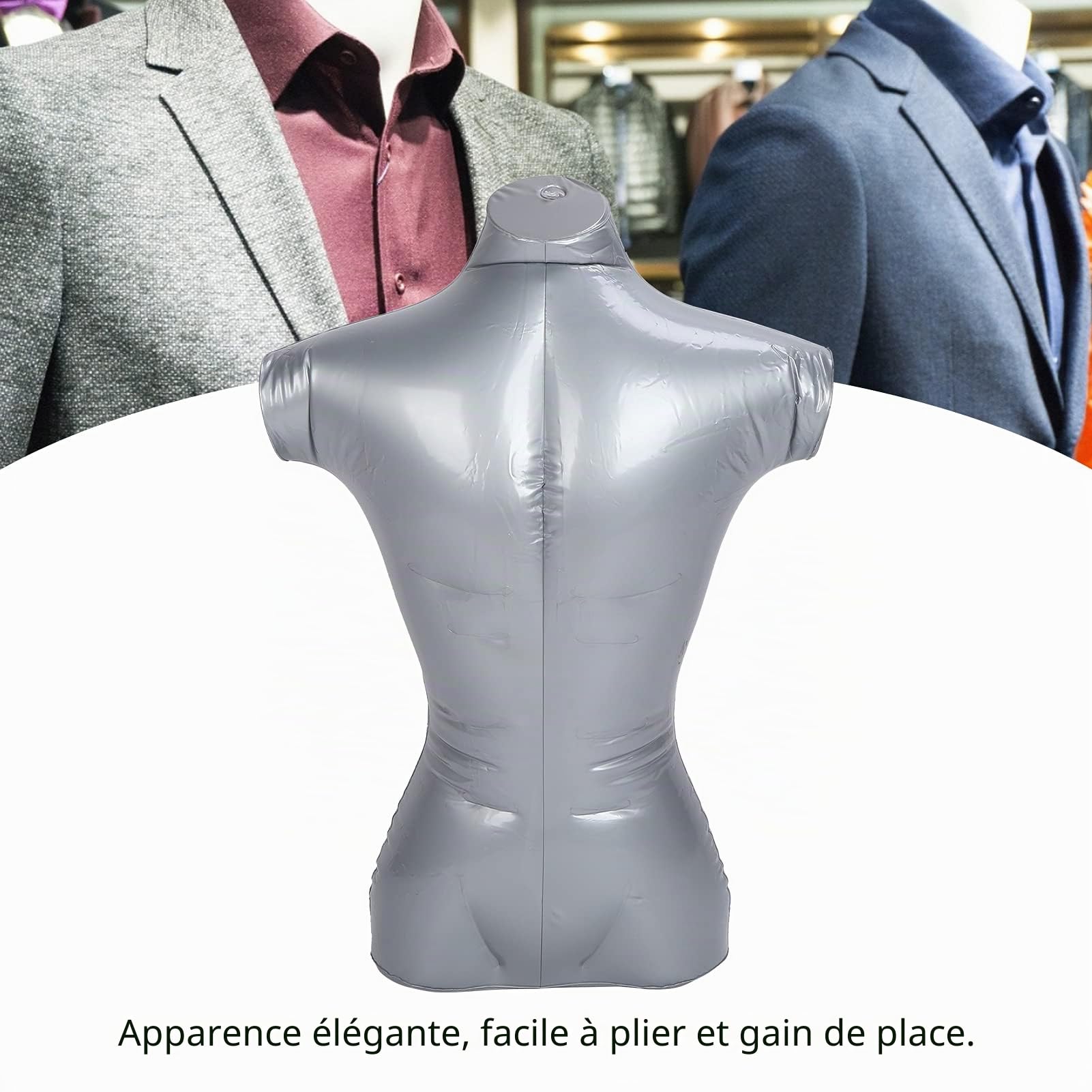 Présentoir de vêtements pour T-shirt, mannequin masculin avec anneau de suspension pour centres commerciaux pour tir avatar
