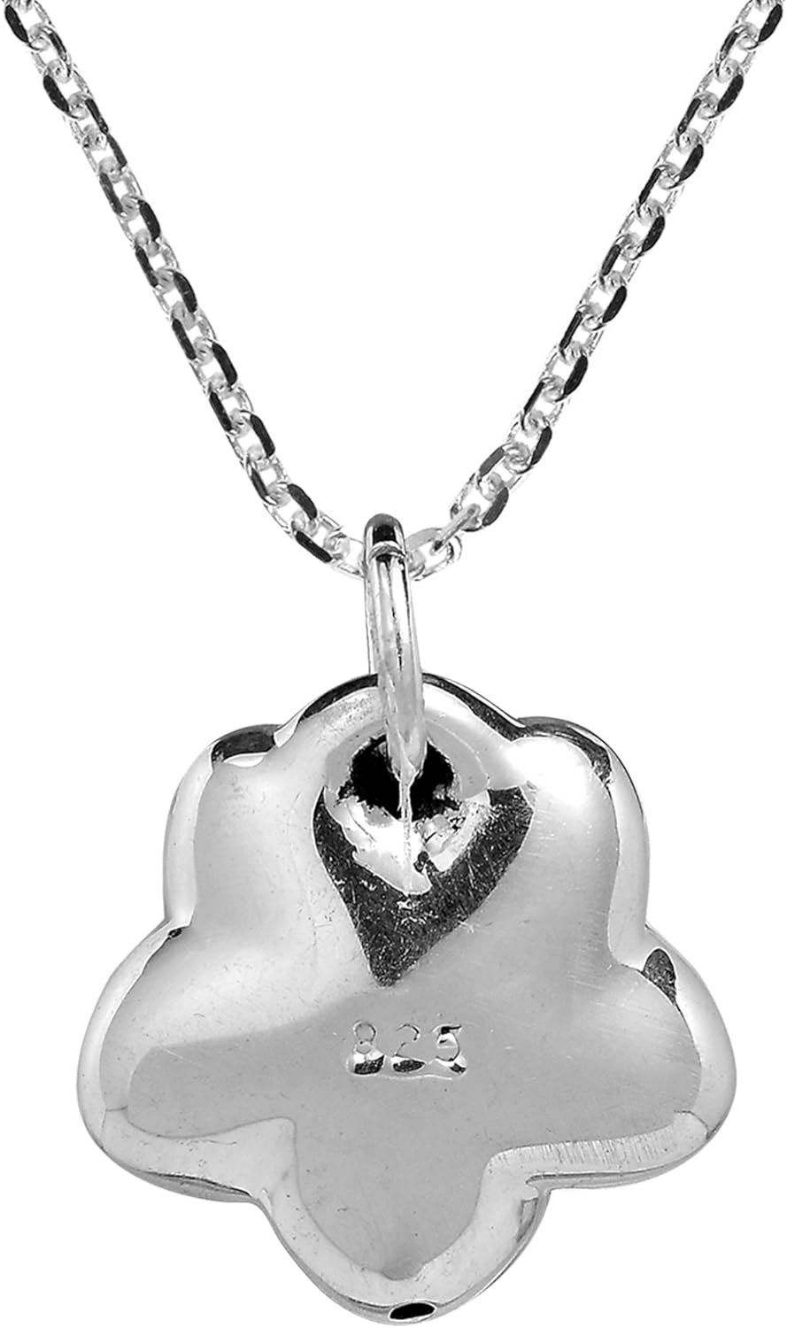 AeraVida Casual Classy Flower Pendant 925 Sterling Silver Pendant Necklace For Women - Image 3