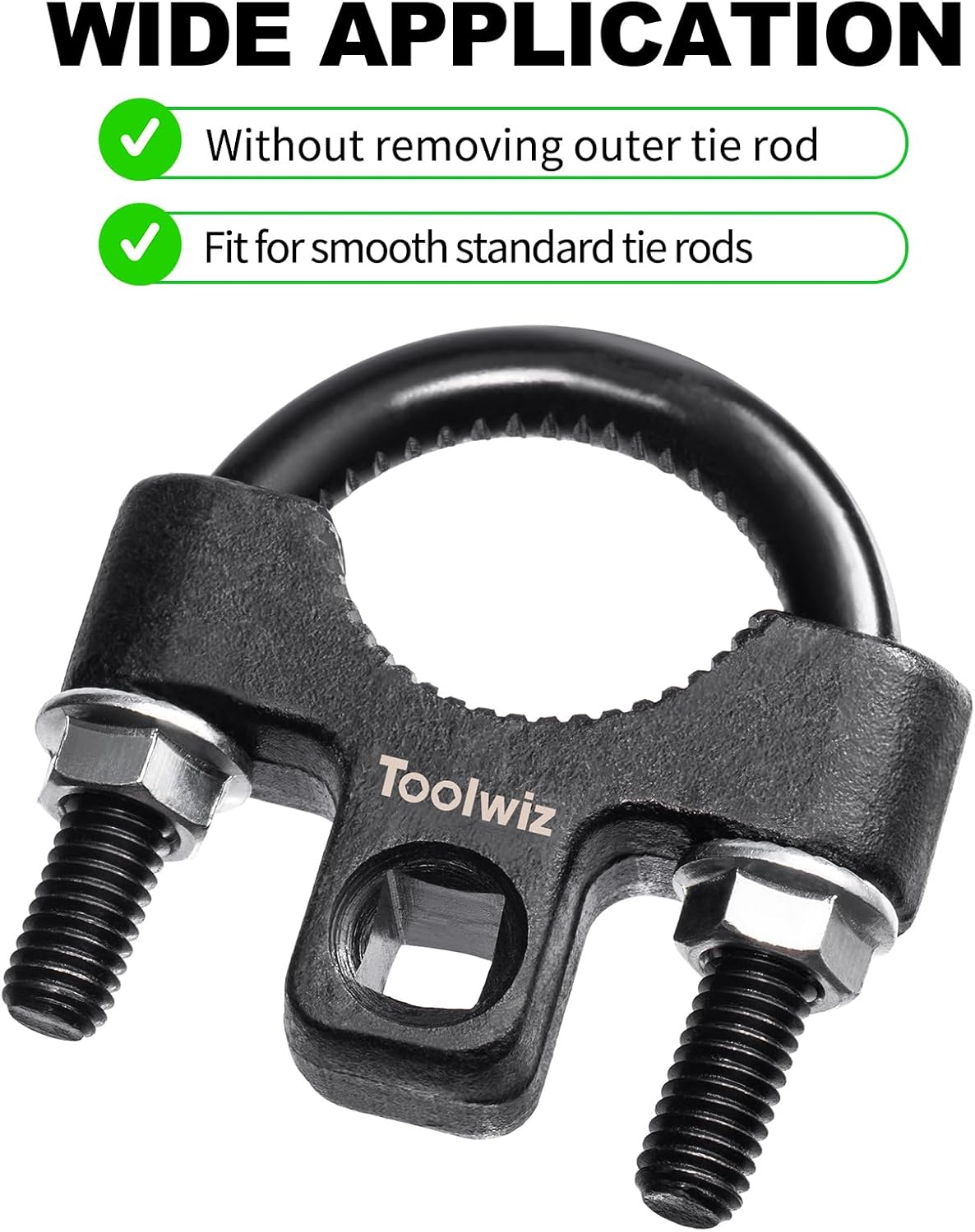 Toolwiz Inner Tie Rod Removal Tool Kit, 3/8'' Universal Low Profile Tool and Inner Tie Rod Hex Wrench Repair Remover 27-42mm End Wrench for 1/2" Square Drive, 2pcs for Most Cars Repair