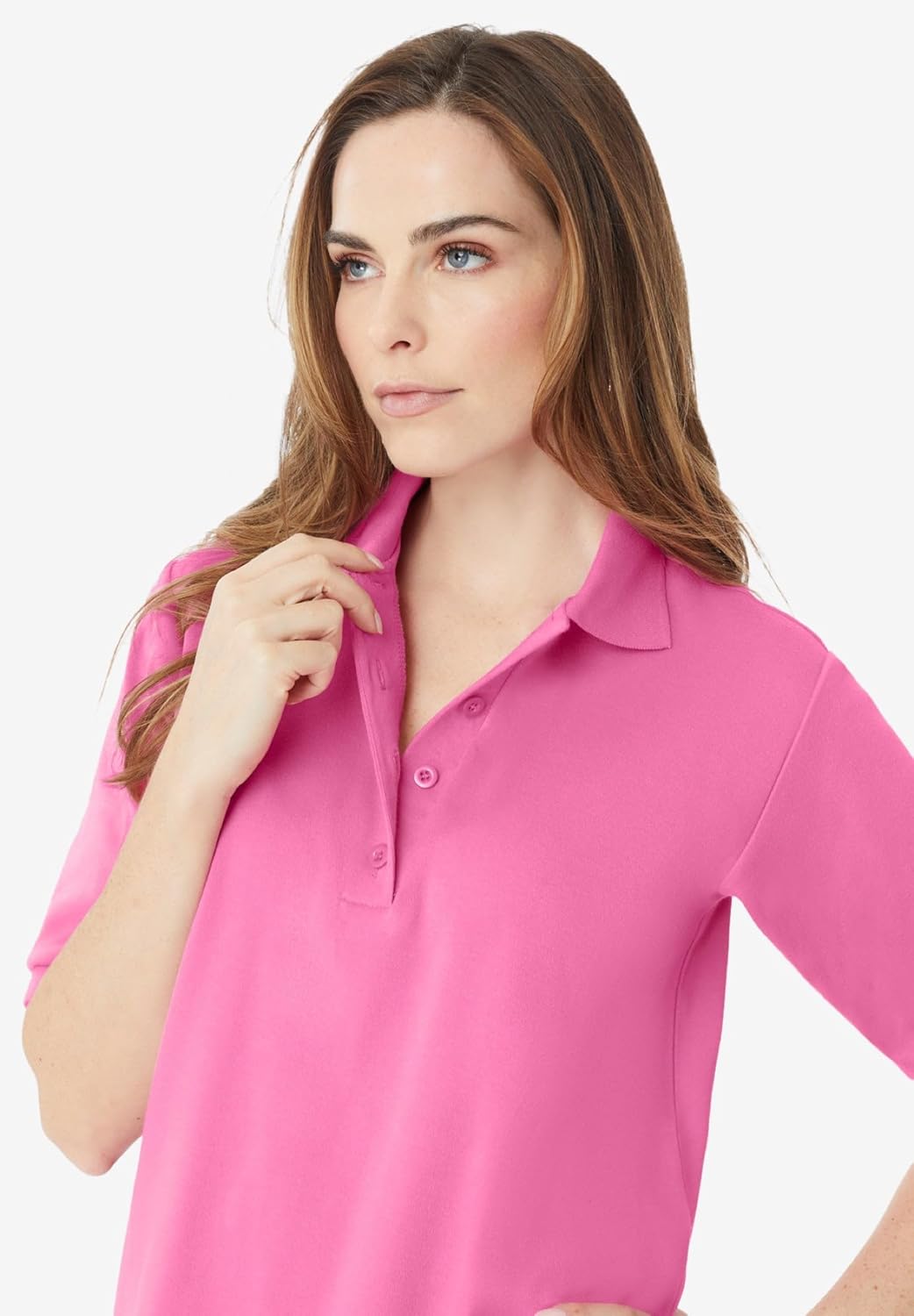 Roaman's Women's Plus Size Oversized Polo Tunic