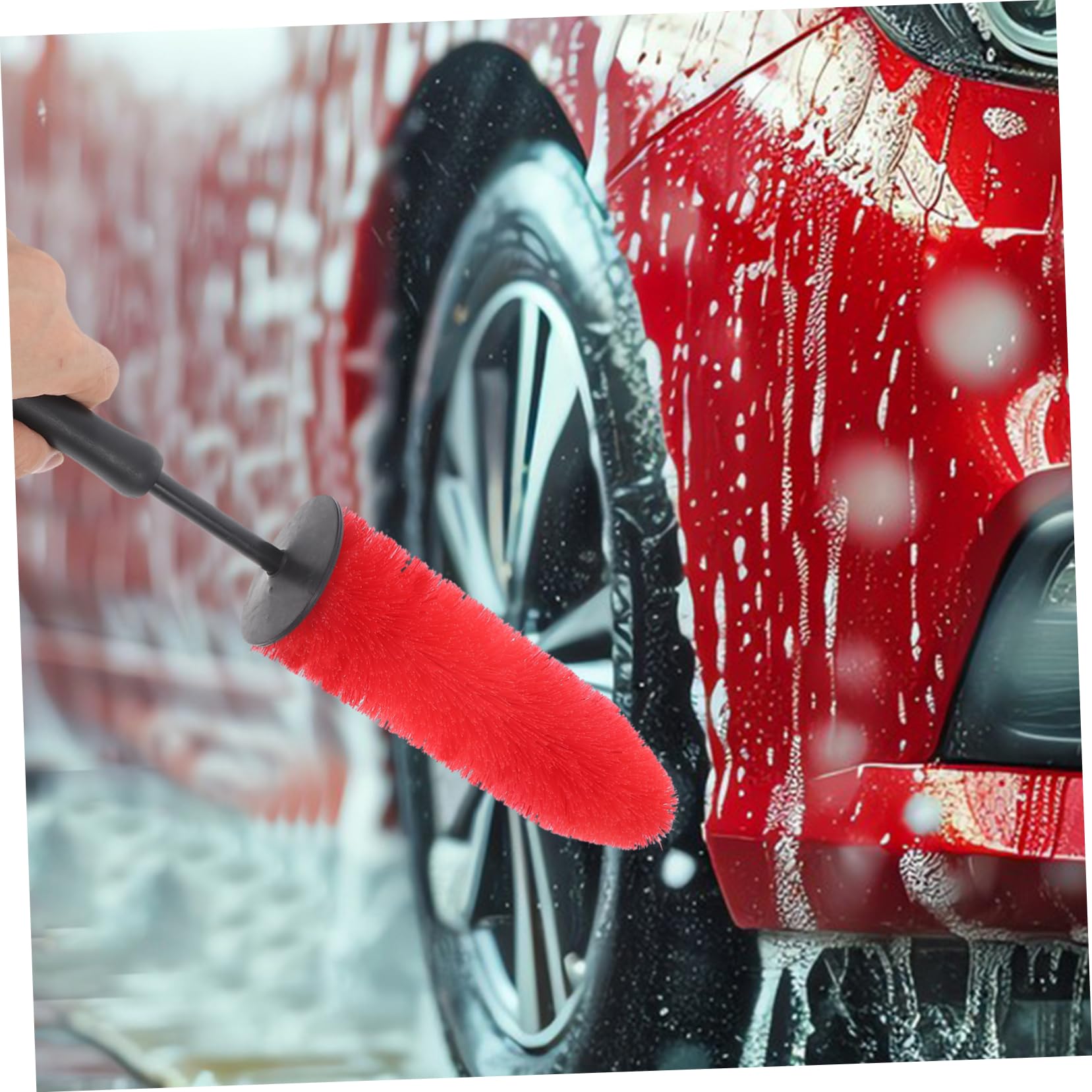 iplusmile 4stücke Car Wheel Rim Brush Ergonomische Felgenbürste Für Gründliche Auto-Reinigung Vielseitig Einsetzbar Für Felgen Und Detailbereiche Komfortabler Griff Für Effektive