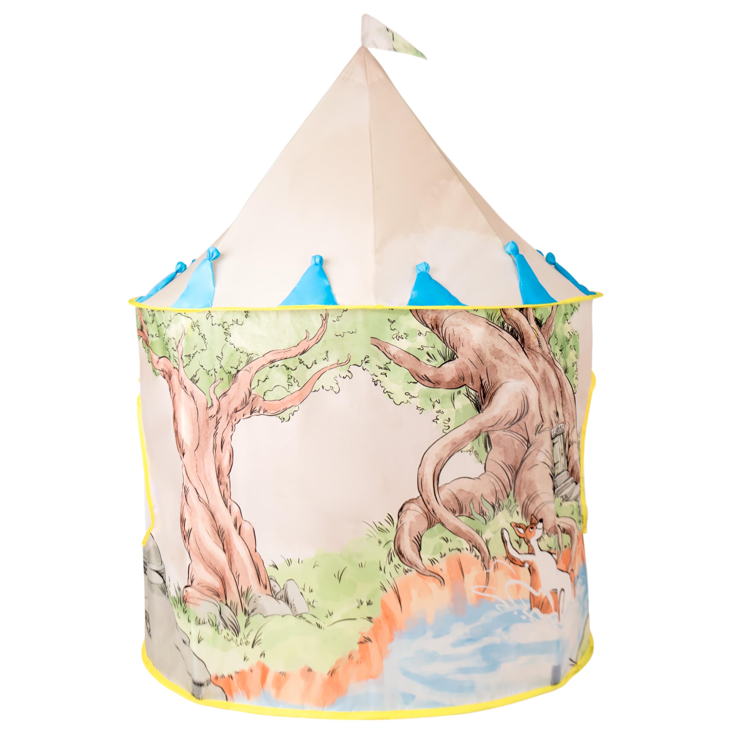 Winnie The Pooh Tent | Pop Up Tent for Kids | Artist Hand-Drawn Winnie The Pooh Kids Indoor & Outdoor Play House | 135 x 100 cm