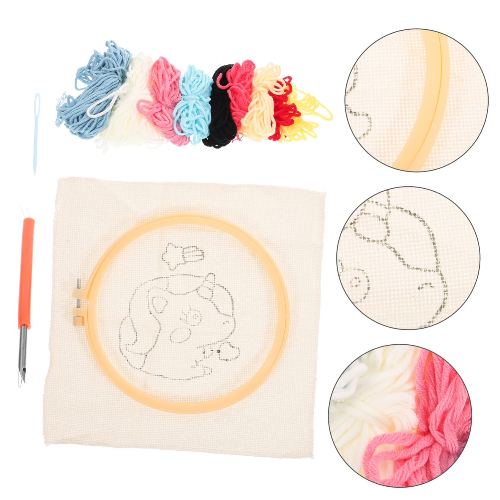 STOBOK 2 Juegos bordado de bricolaje embroidery kit bordado kit de bordado de punto de cruz kits de bordado para adultos estampados kits de ganchillo kit de ganchillo kit de costura Metal