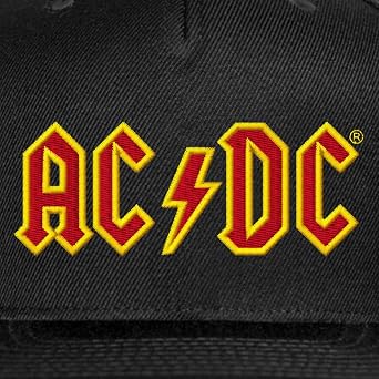 Spreadshirt AC/DC Embroidered Logo in Red and Yellow Snapback Cap